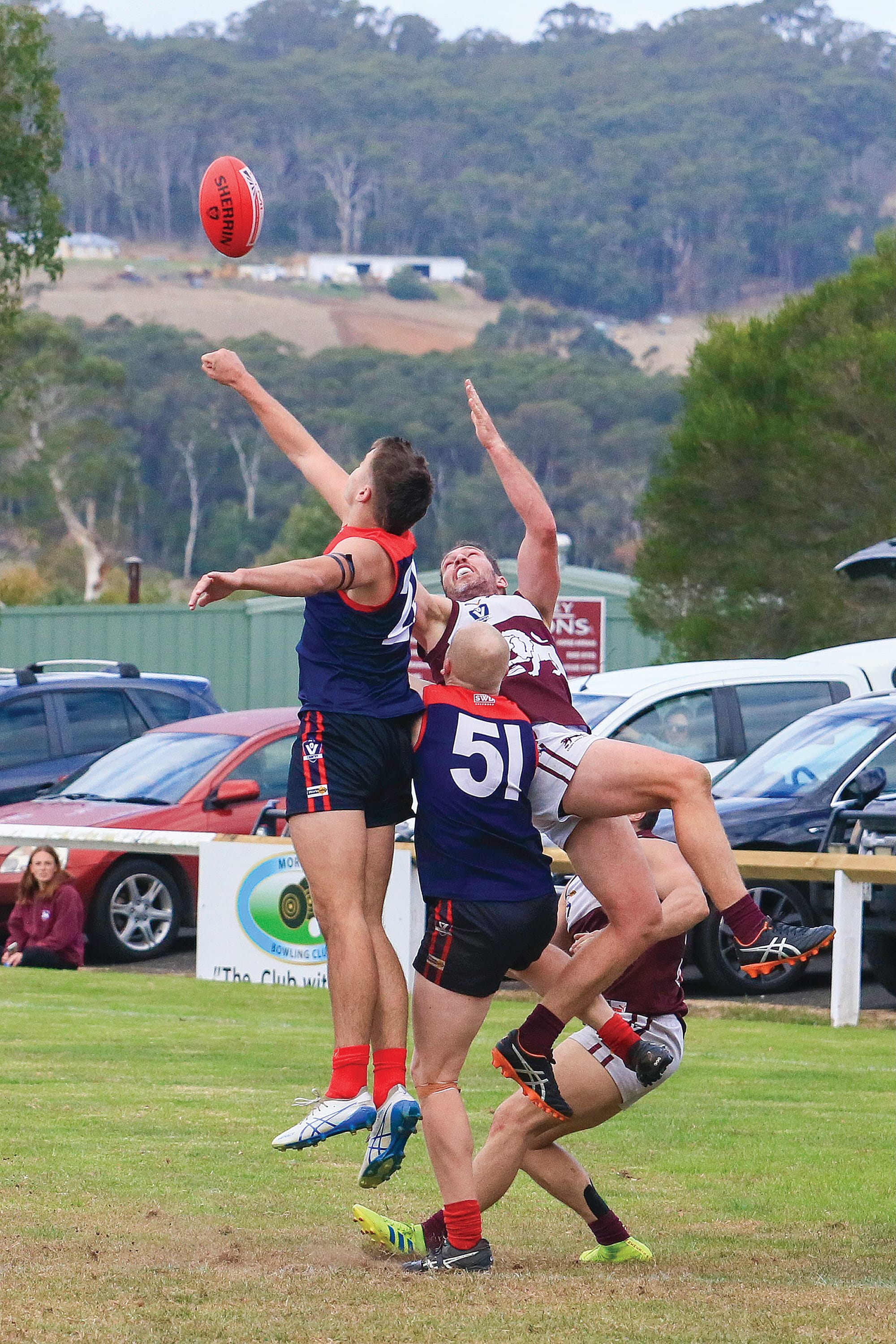 Stony Creek and Boolarra are both committed to the battle. Photo: G.S. Bruning.