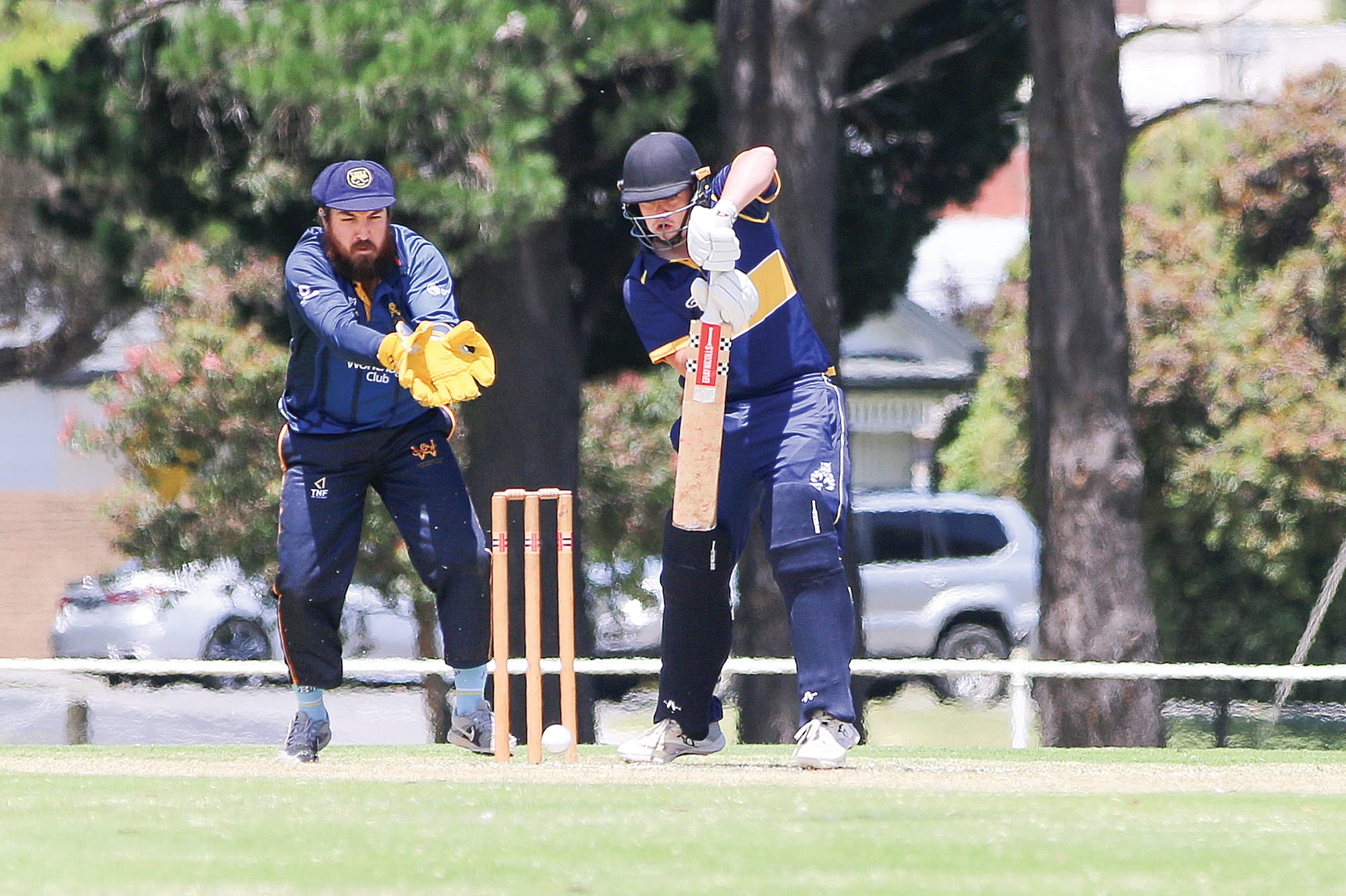 Kayden Scrimshaw bats for Koonwarra L/RSL in the final game ahead of the mid-season break. Tk05_5224