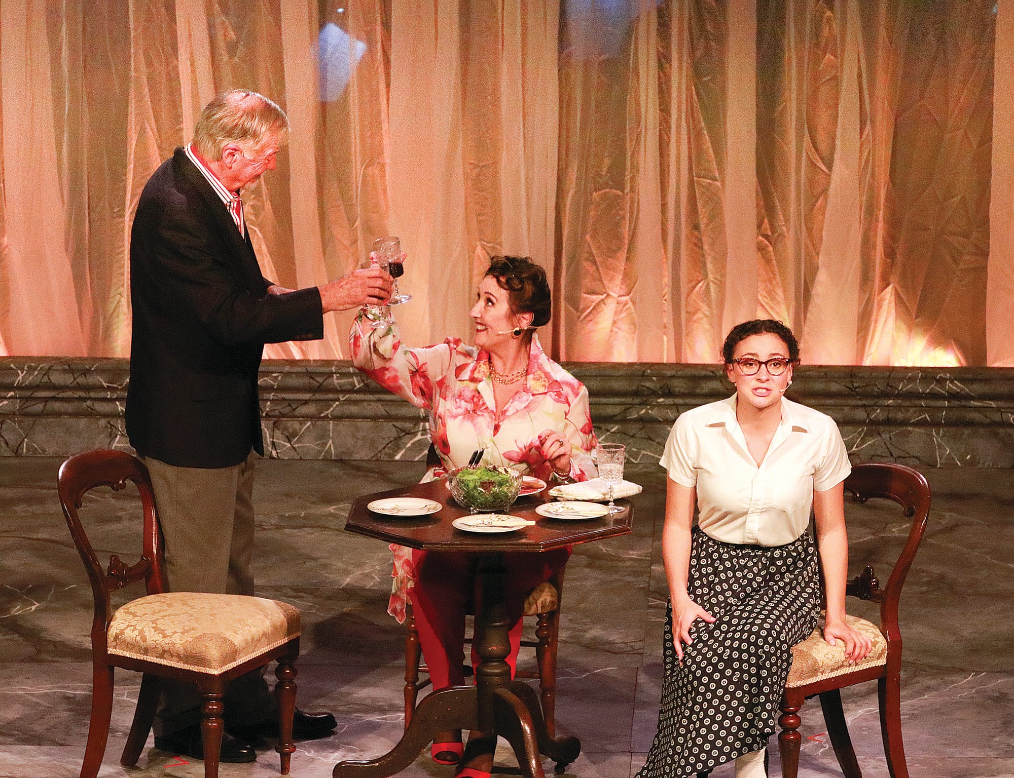 Lisa played by Cecily De Gooyer feels at home amid a whole other world with Magda played by Rhonda Melhuish and Stefan, played by Bruce Grainger. Z35_4622 