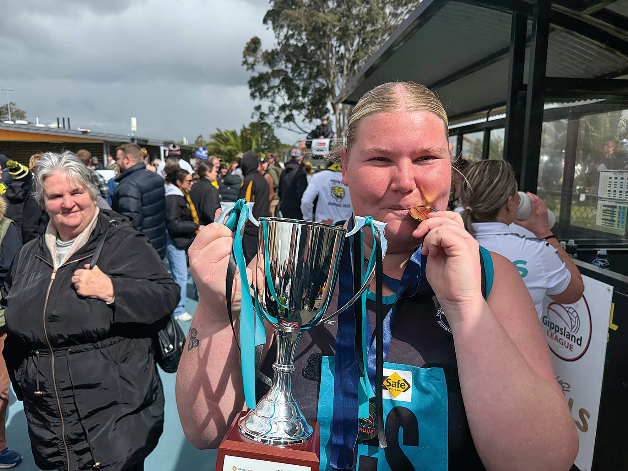 Best on court in the C Grade grand final Brigette Tack finished with 31 of the team’s 40 goals in blustery conditions at Morwell.