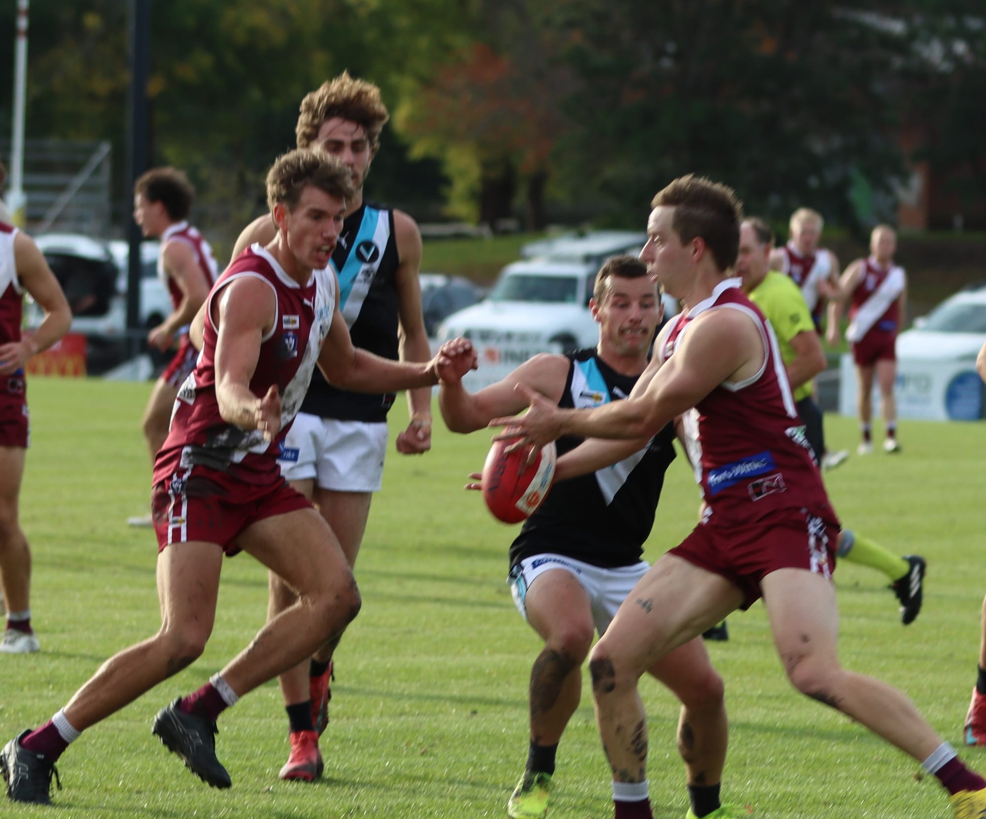 Players from both sides, Wonthaggi and Traralgon, went from contest to contest especially in a frenetic last quarter when the game could have gone either way.