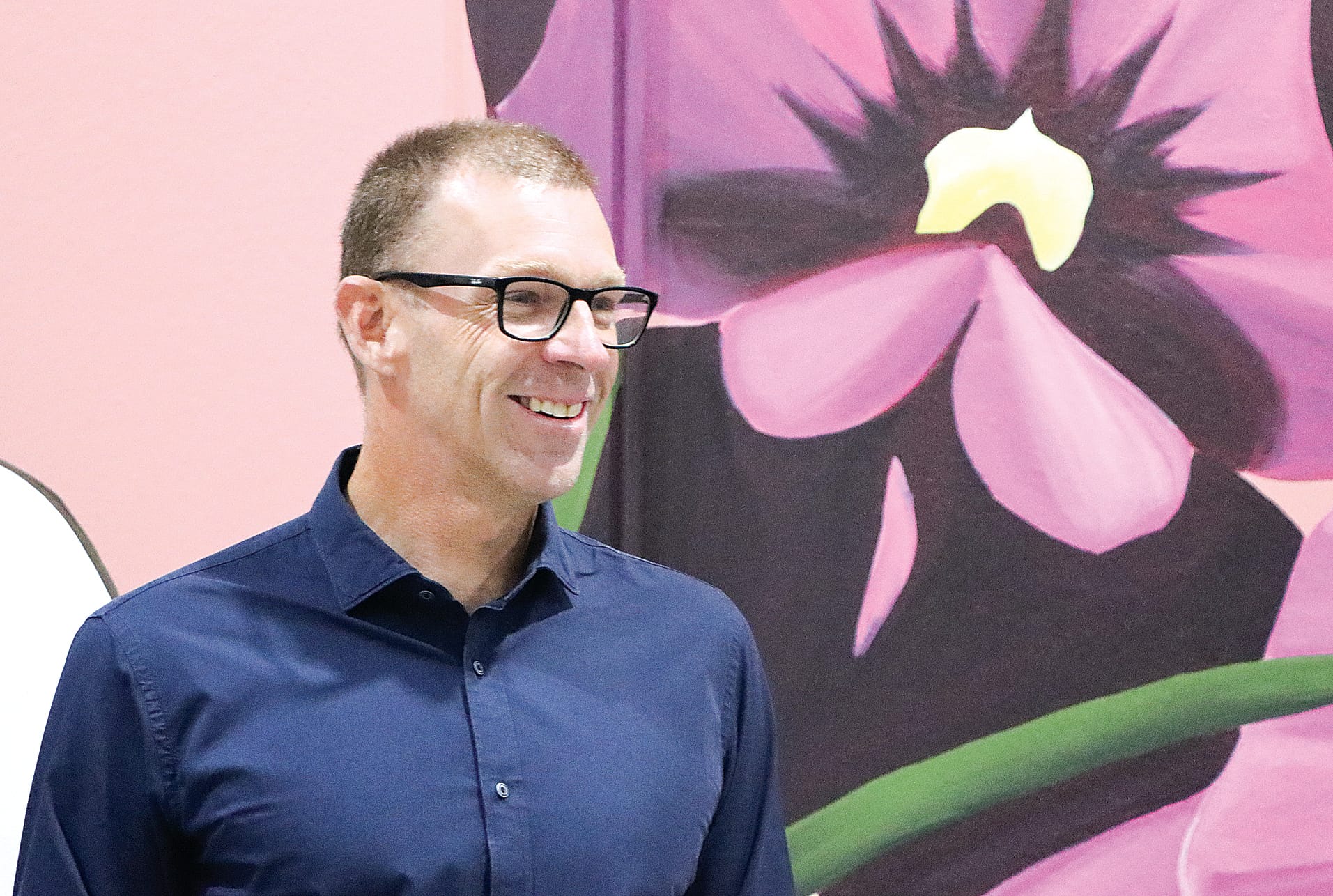 Speaker Drew Ginn engages his audience at Deery Consulting’s Biggest Morning Tea.