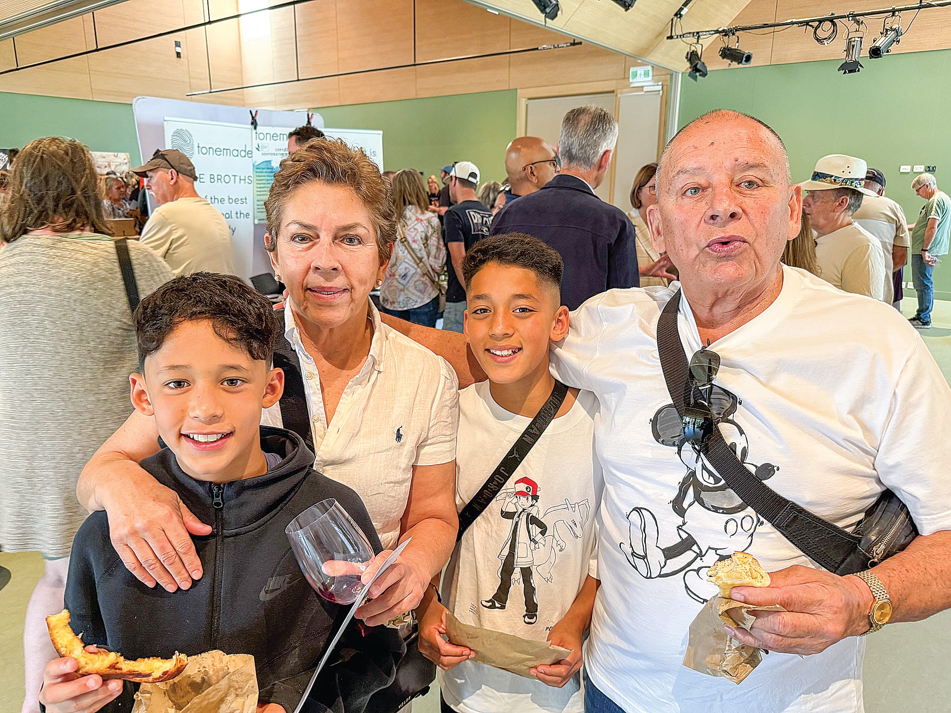 The Lopez family from Melbourne tried some of the food on offer at the Local Flavours Food & Drink Showcase at Berninneit last Sunday.