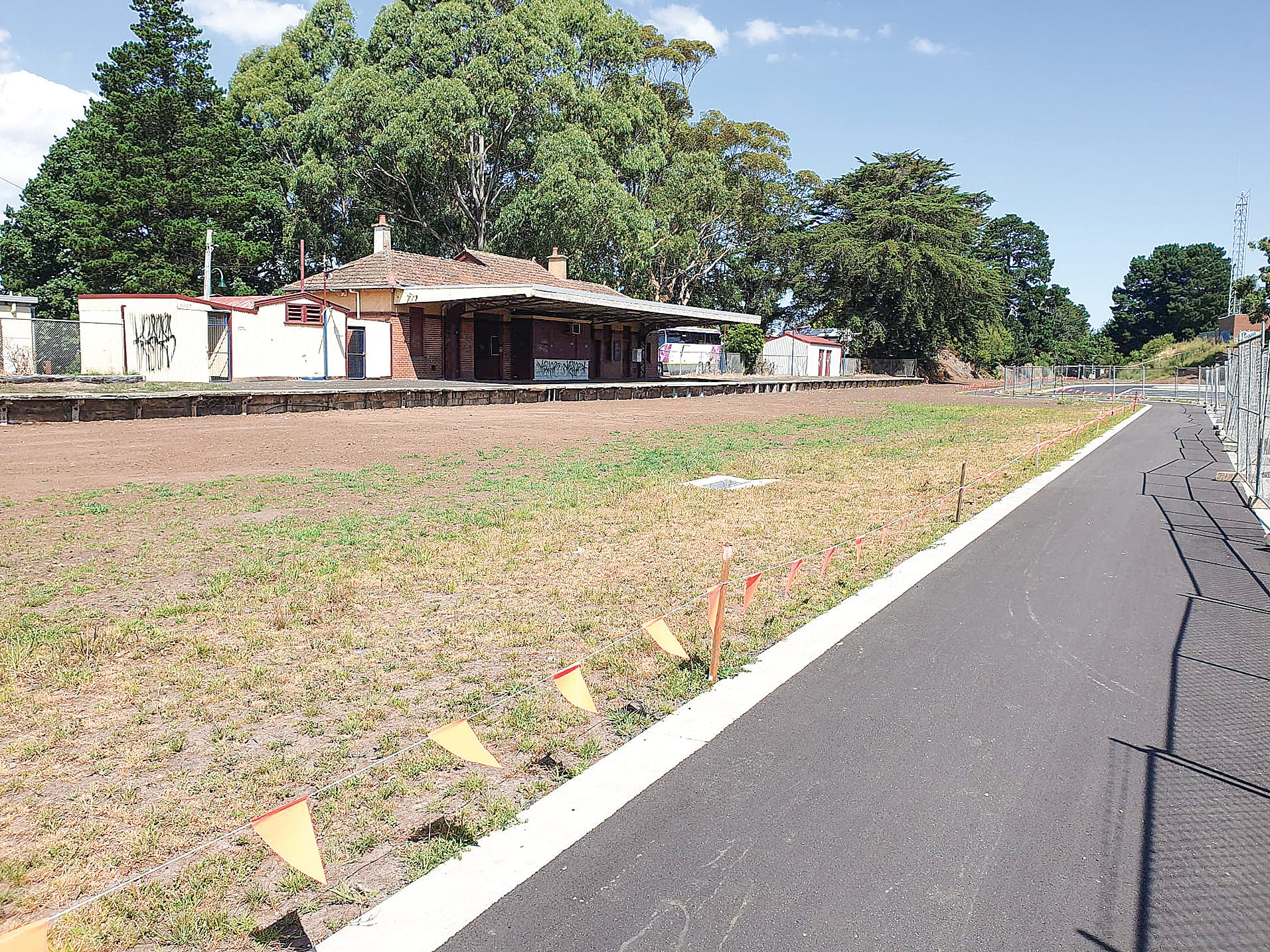 Works around the Leongatha Railway Station are advancing.
