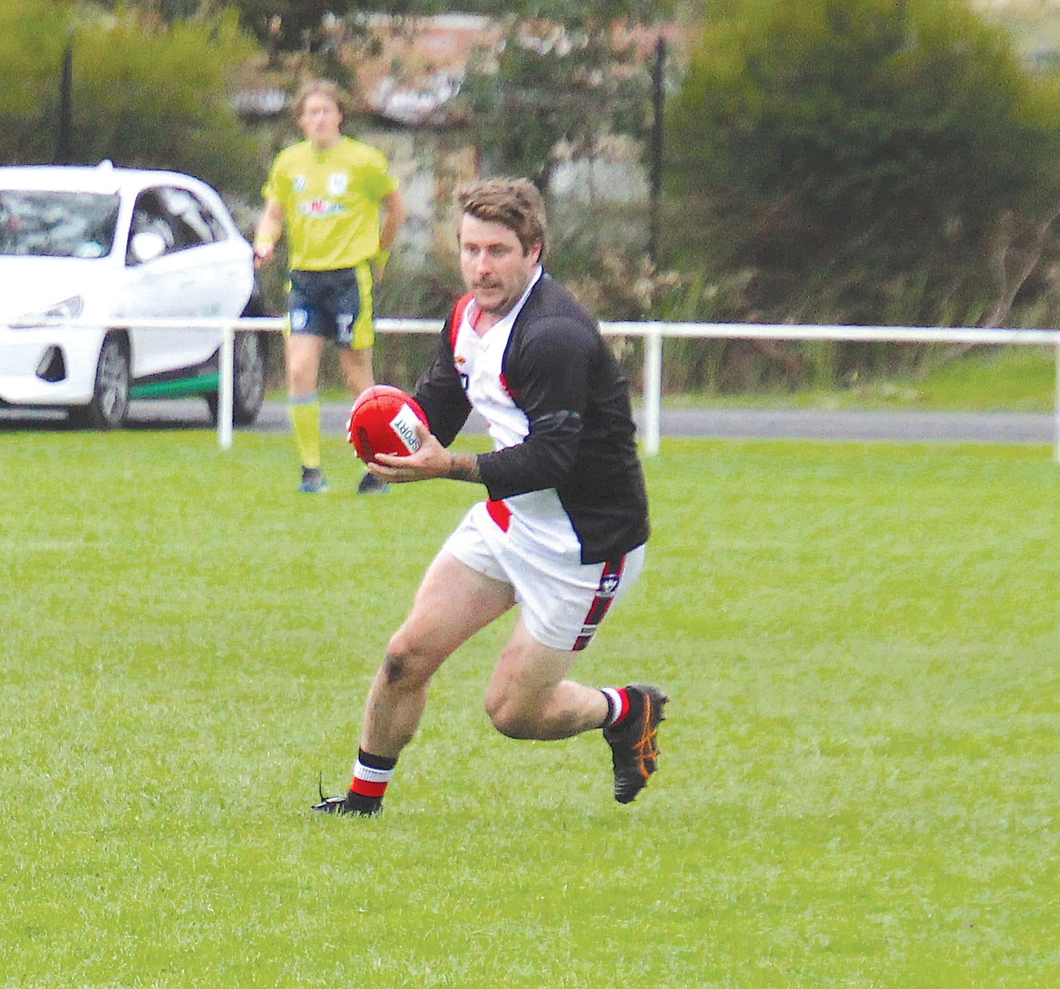 Kallon Rigby drives Nyora forward.