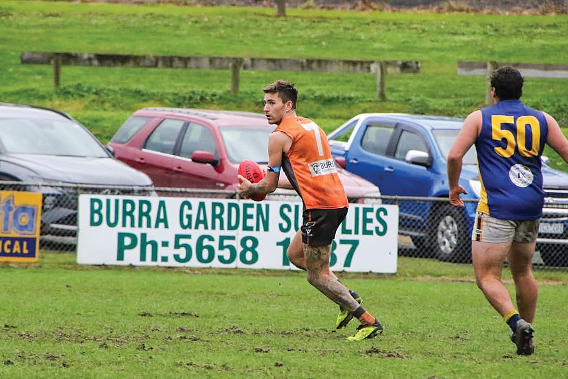 Playing coach Josh Hopkins considers his options for the Giants.