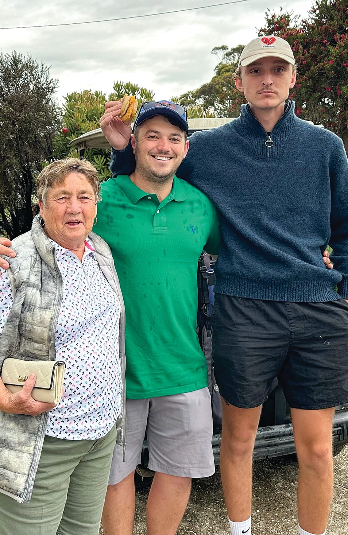 Kathy and Alex Geyer with Bailey Harvey at the BCH Ball Drop and Ambrose Golf Day.