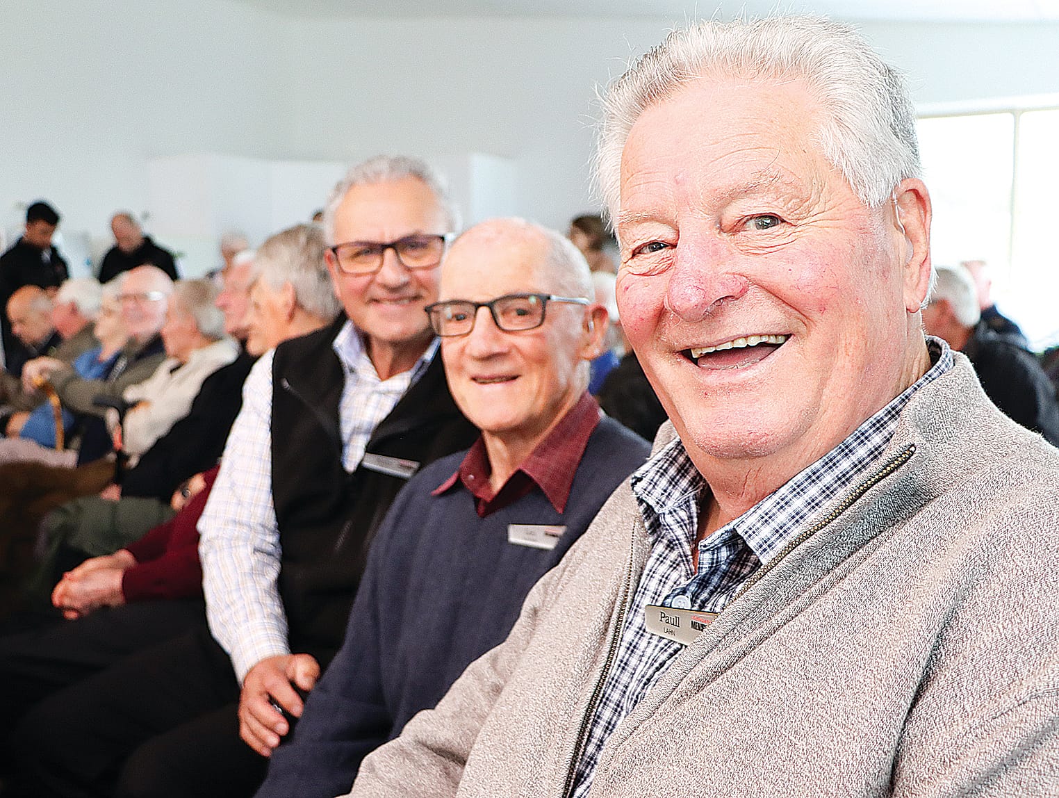 Keith Grey, Leo Bleeser and Paull Lahn love their new shed.

