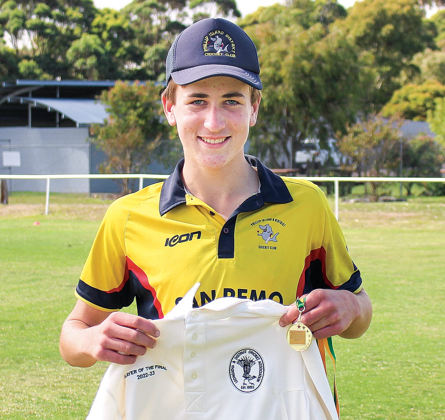 Under 17s Man of the Match George McCausland. 