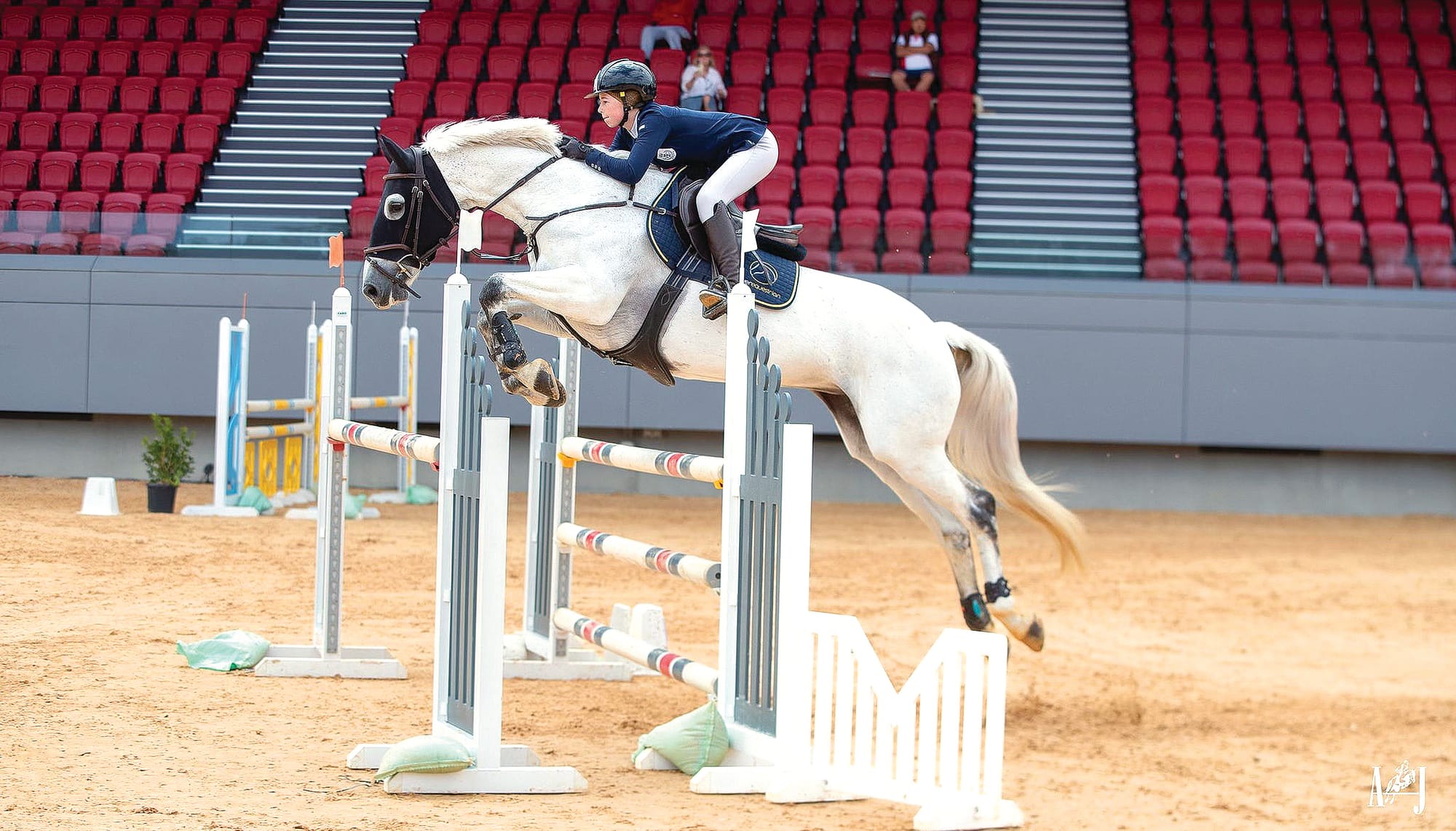 Thirteen-year-old Olivia jumped Ngahiwi Lady Blu to third place. 