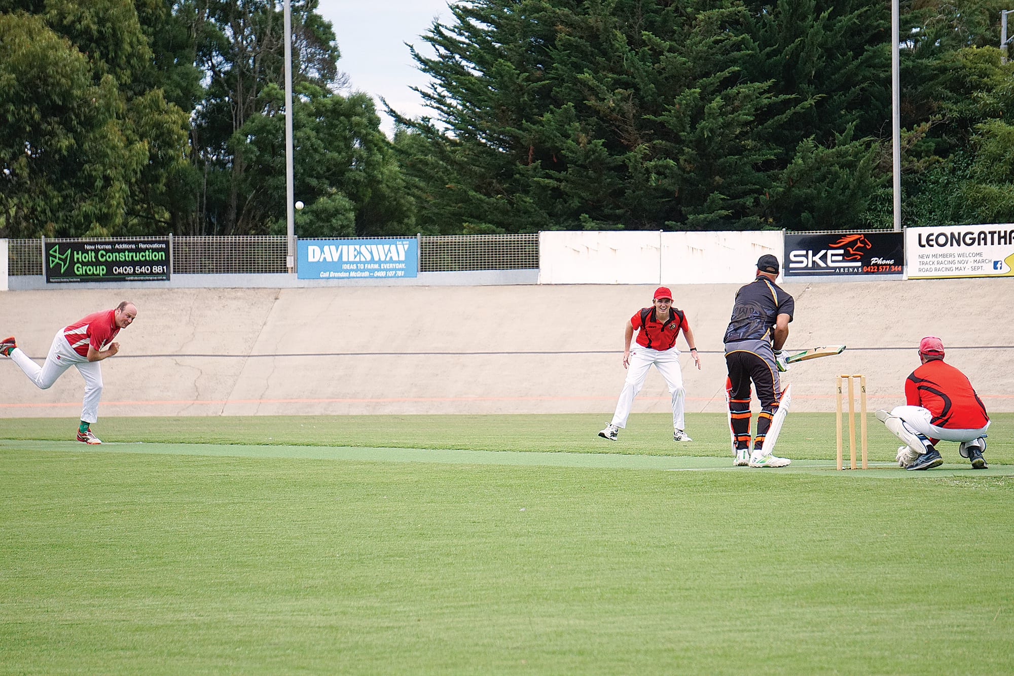 Nerrena’s Daniel Grigg showed no mercy against the Tigers. Ns10_0424