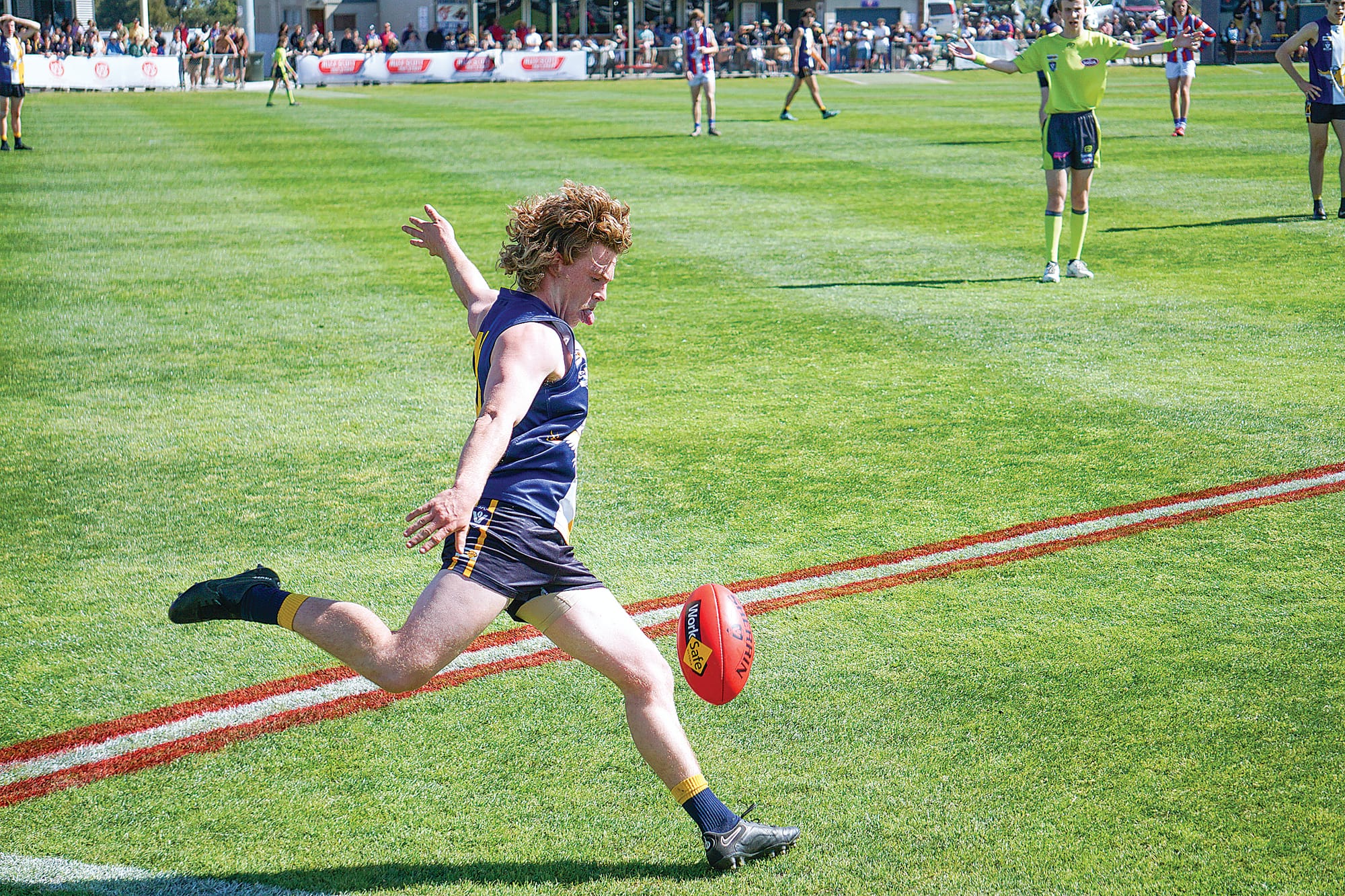 Inverloch-Kongwak’s William&nbsp;Turner was strong on the field against Phillip Island. Ns113823