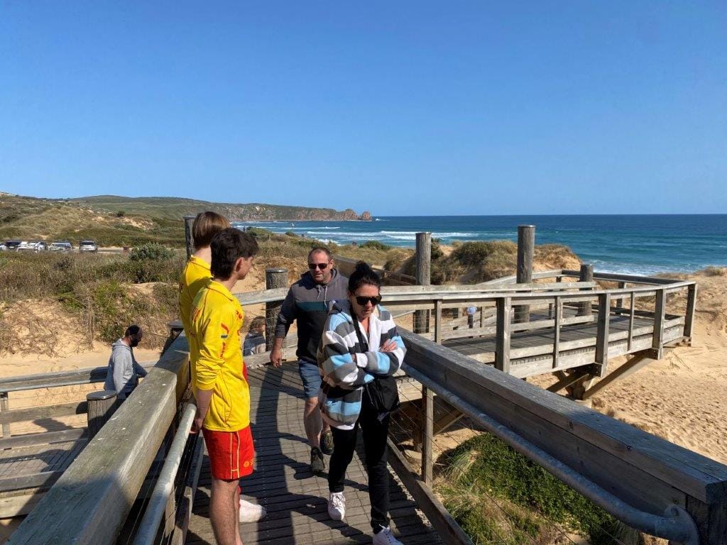 A steady stream of visitors took a tour of the newlook Woolamai Beach SLSC Clubhouse, and admired the glorious view along the way.