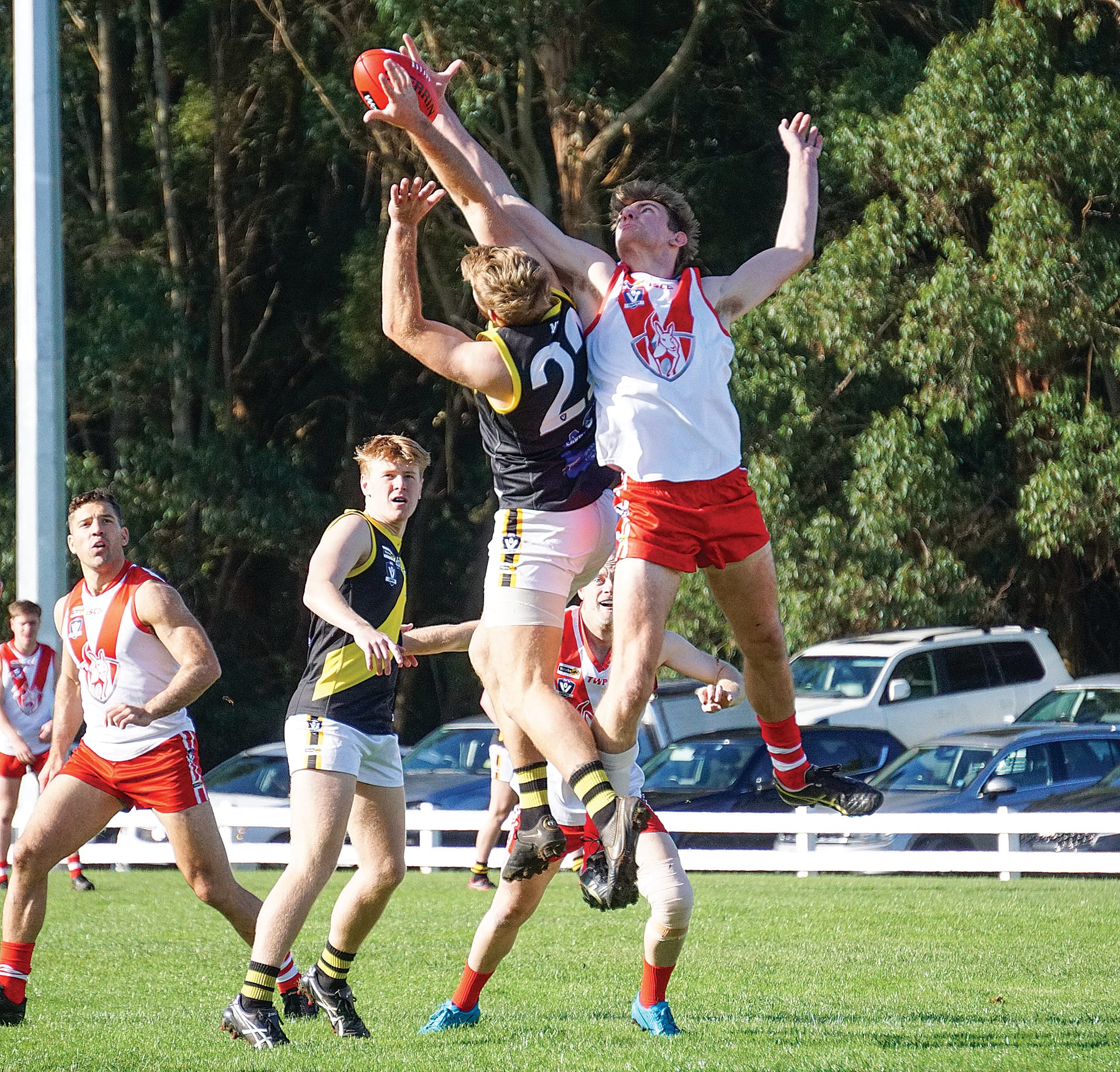 Joe Brooks contests the ruck. Ns10_2124