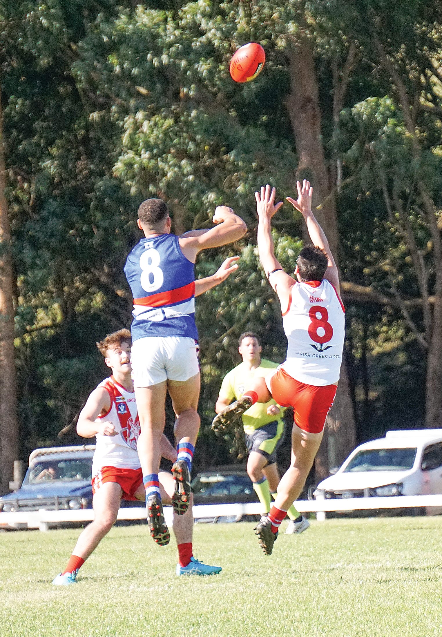 Stewart McCooke goes up in the ruck. Ns26_1624