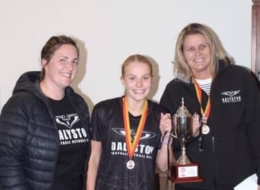 Finally, a premiership cup for Dalyston’s Under 17 netballers
