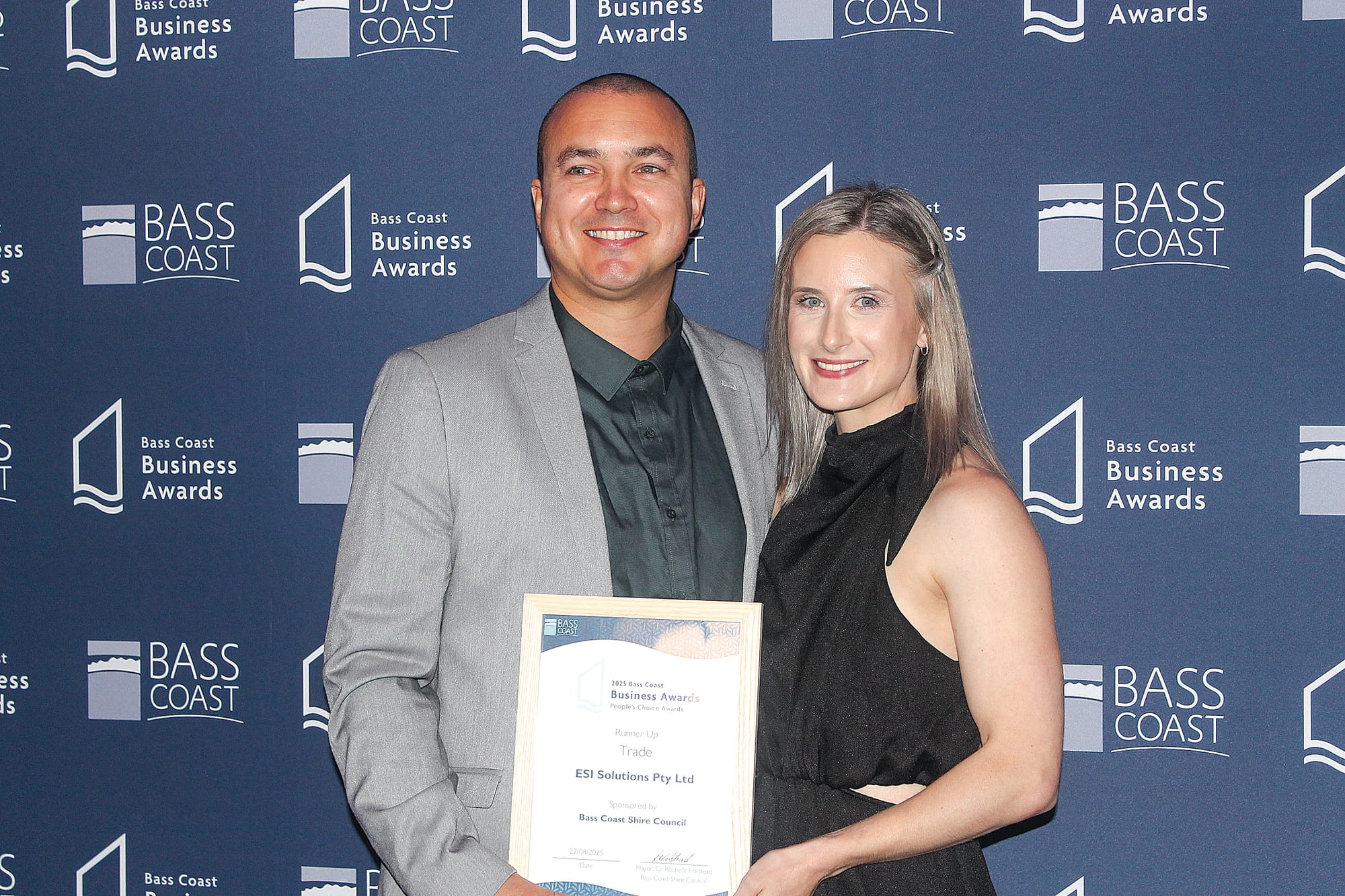 Andrew and Kelly Male from ESI Solutions Pty Ltd (runner up) Trade (People’s Choice Award). B50_3425