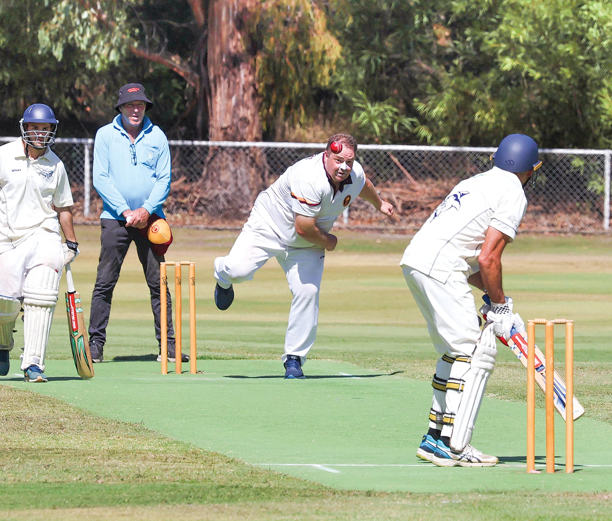 OMK B2 bowler Justin Greenwood had his line and length near perfect during his strong spell of bowling against Kilcunda-Bass, taking 3/33 off 19 overs.
