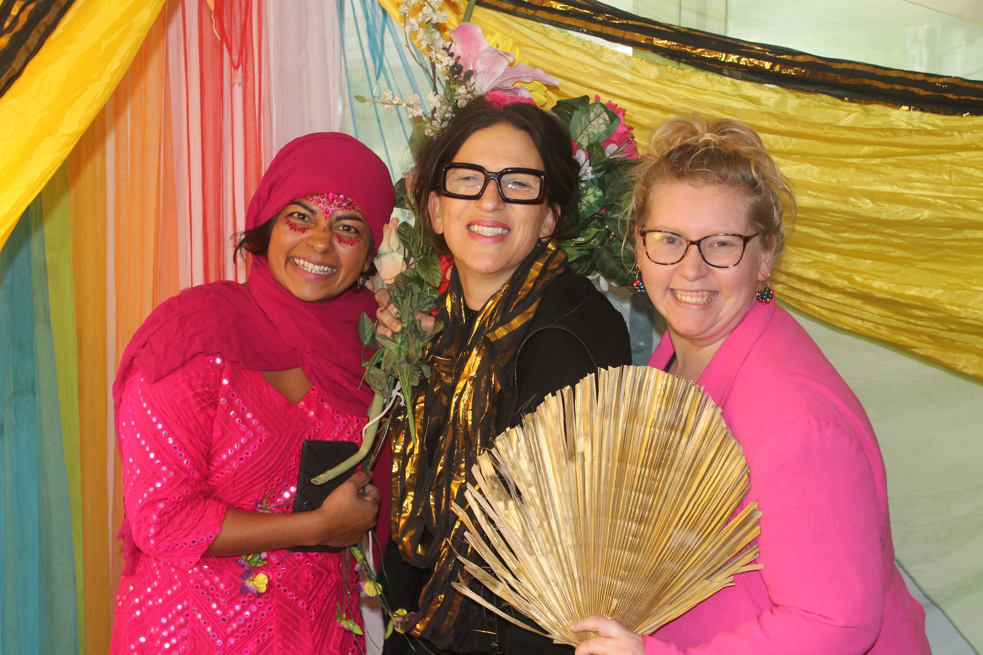 Glo-Ann D’Souza, Member for Bass Jordan Crugnale, and event host Jessica Rigby at the Wonthaggi Winter Festival.