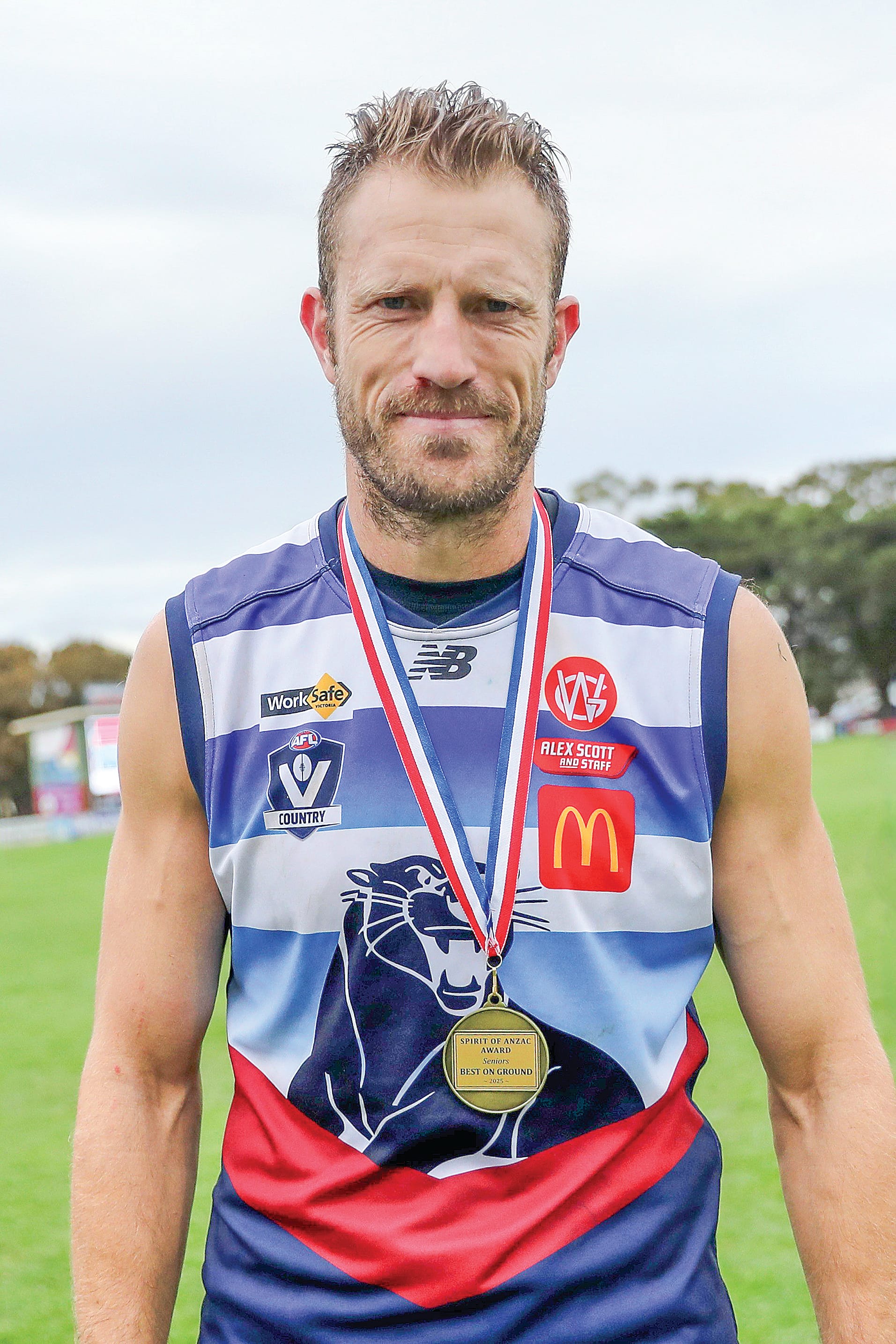 Anzac Medal Winner Travis Tuck of Kilcunda-Bass. 