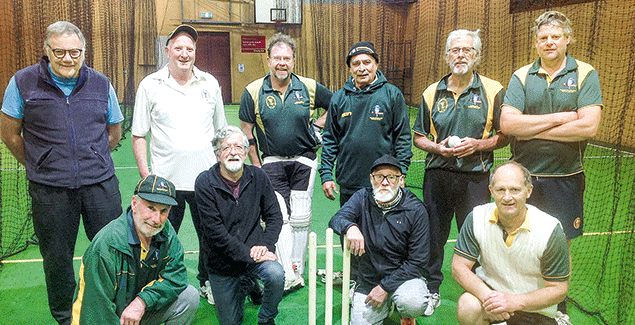 Cricket veterans back in training