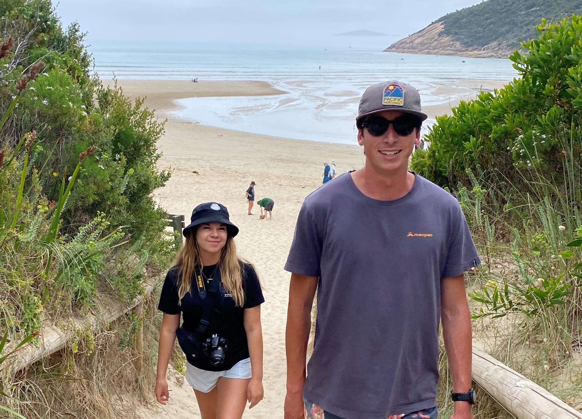The beach at Tidal River/Norman Bay on Wilsons Promontory is patrolled over the weekend during the summer.