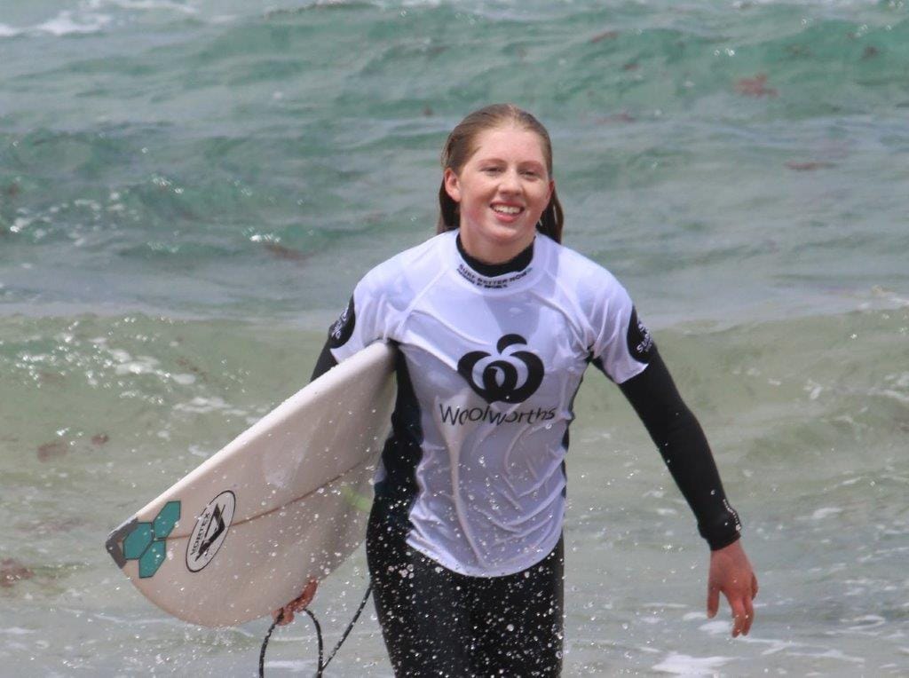 Junior surfers get their Woolies’ worth at Phillip Island