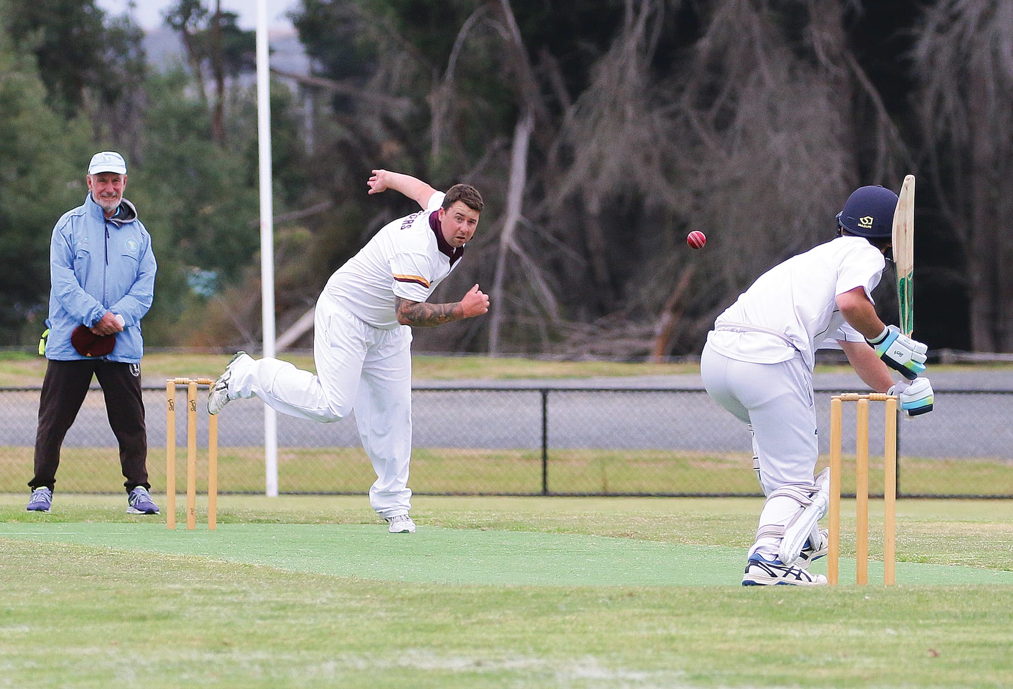 OMK bowler sends it.