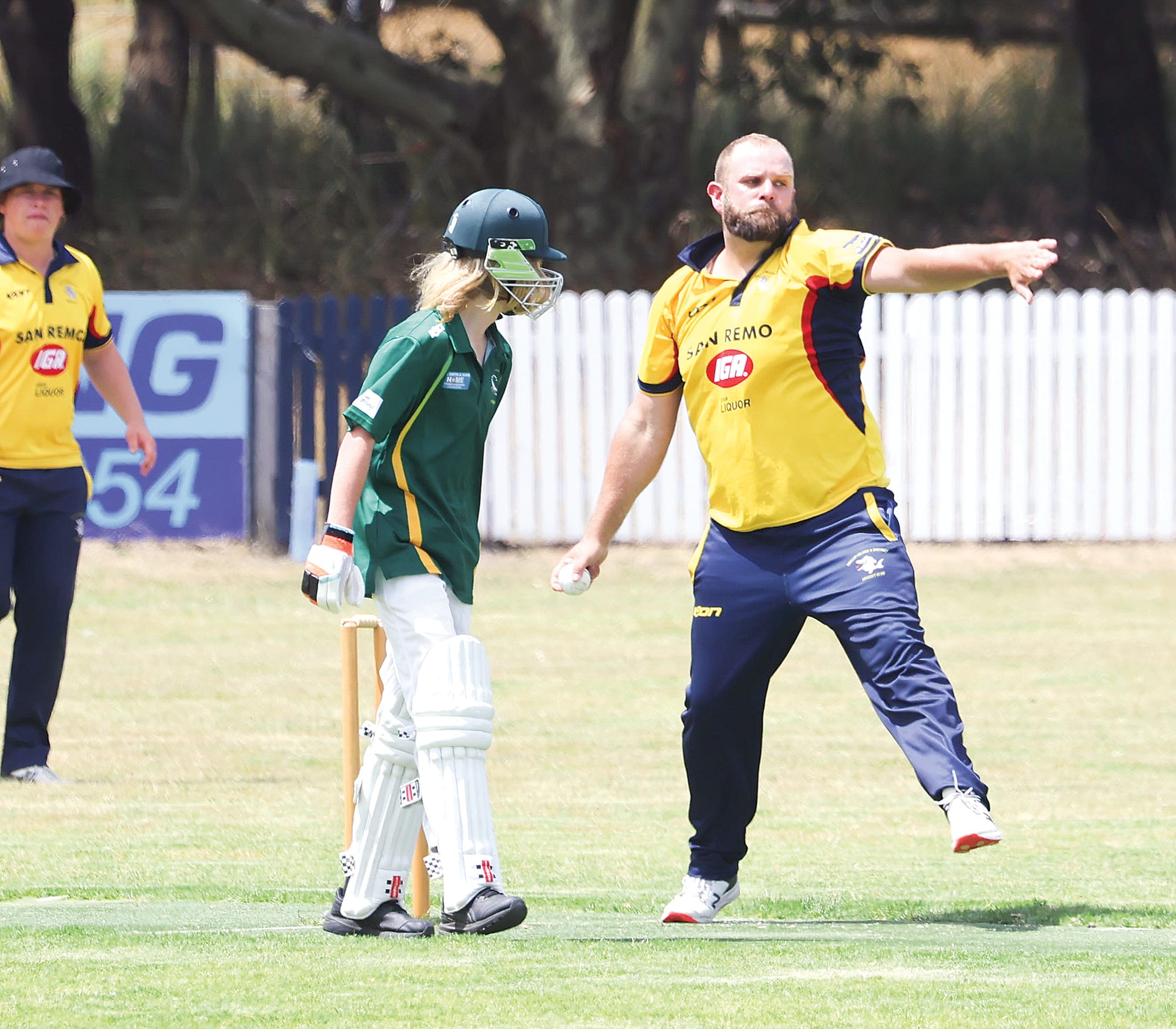 Phillip Island B1 captain last Saturday Kurt Lane opened the bowling and maintained a tight line, taking the first wicket in the Town response, and finishing with 1/5 off his four overs.
