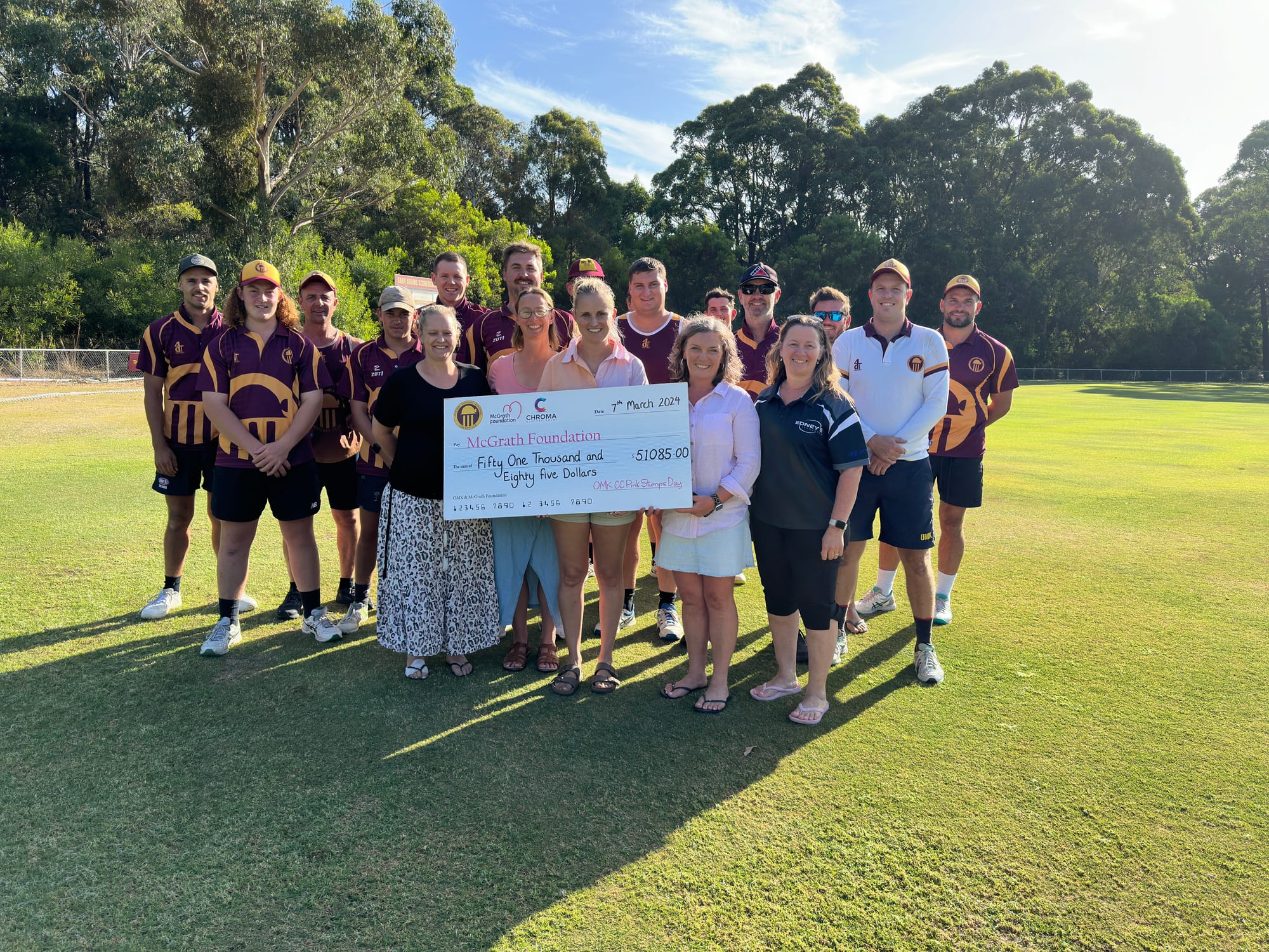 OMK Cricket Club raises over $50,000 for McGrath Foundation
