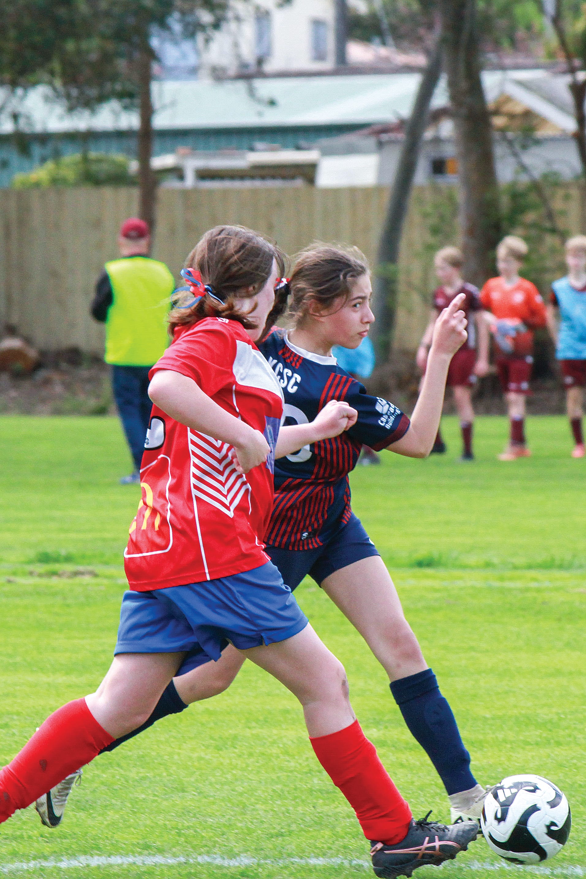 U13 Girls – Zara Nobile (Korumburra) and Tanna Godding (Wonthaggi).