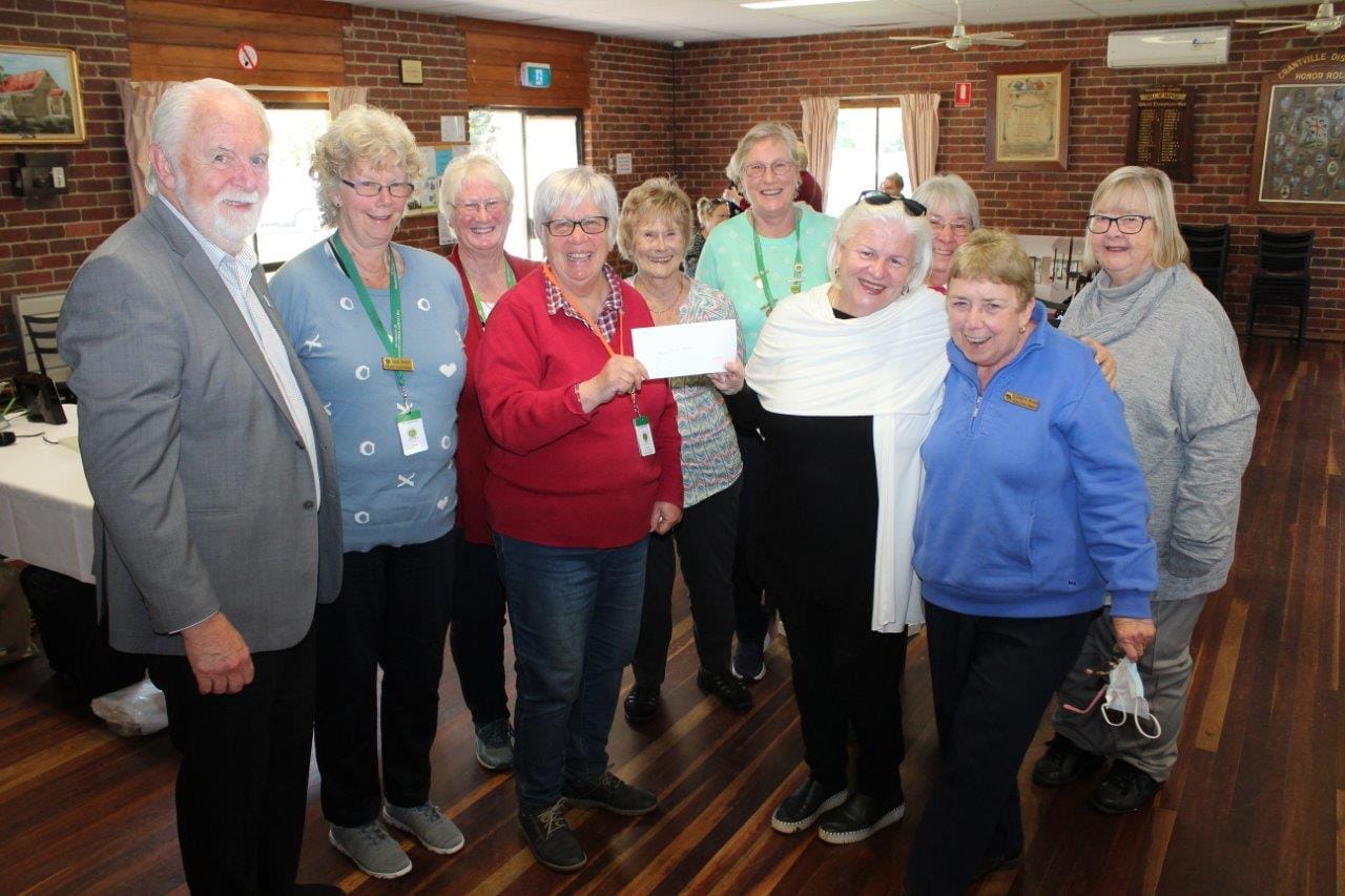 A nice surprise. It was at a Bass Coast Health Community Forum at Grantville in October that members of the Grantville Country Women’s Association surprised BCH Board Chair Don Paproth and CEO Jan Child with a donation towards the work of the L Rigby Integrated Cancer Care Centre at Wonthaggi Hospital.