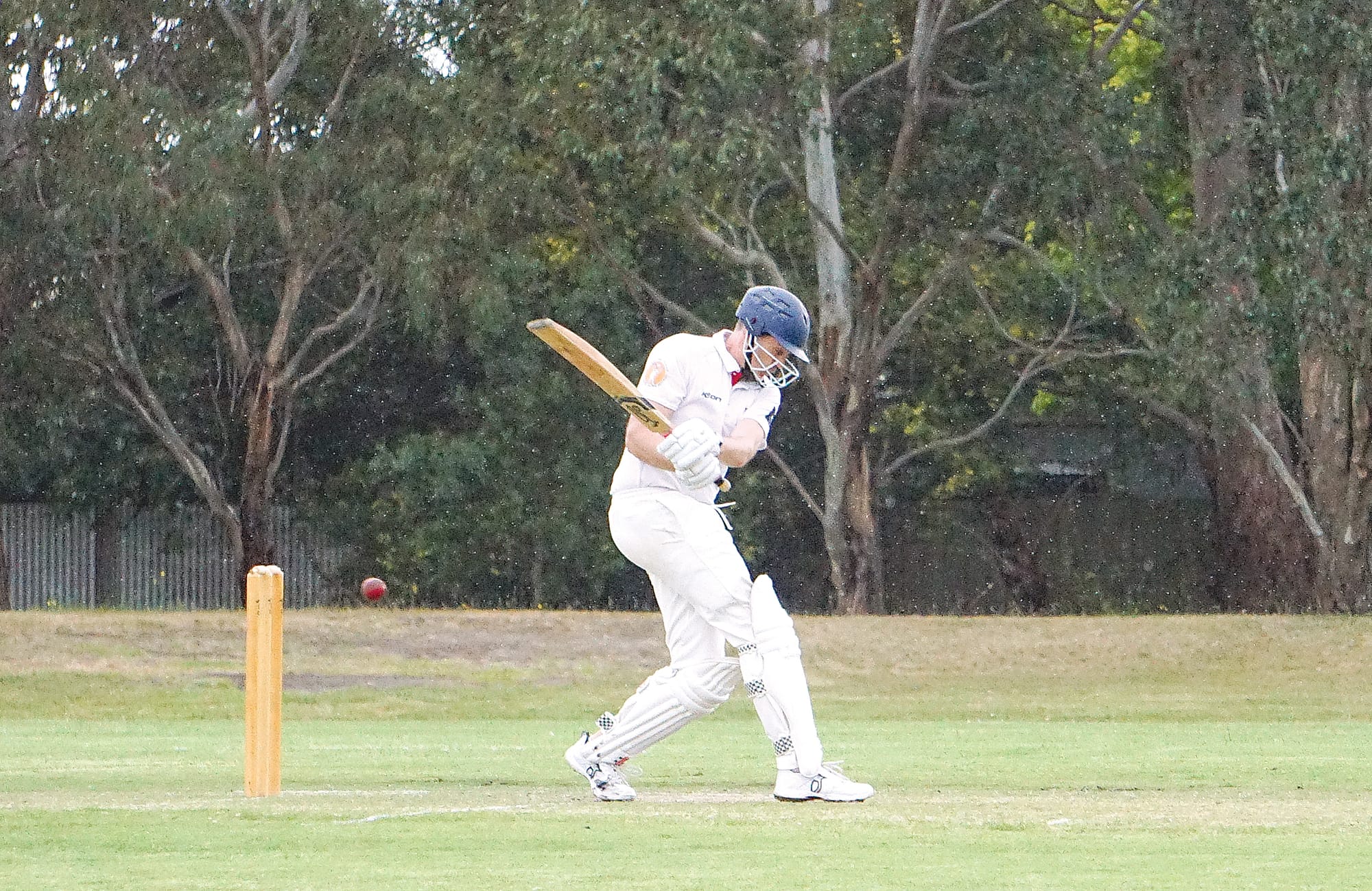 John Richardson notched up a couple of runs after his shot. Ns13_4823