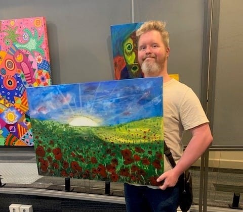 Steve Canning - Red Poppy's artwork he has donated to RSL
