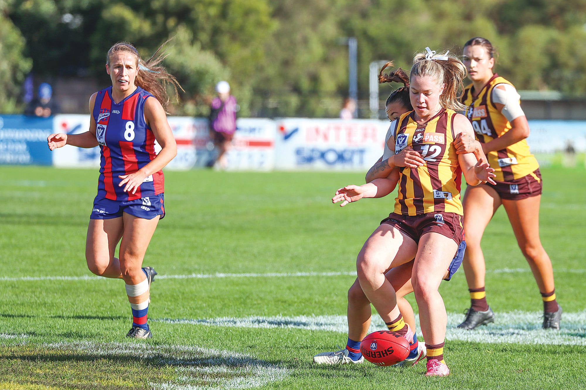 Isla Baldwin was among Box Hill’s best but couldn’t escape Port Melbourne’s clutches on this occasion. A44_1725