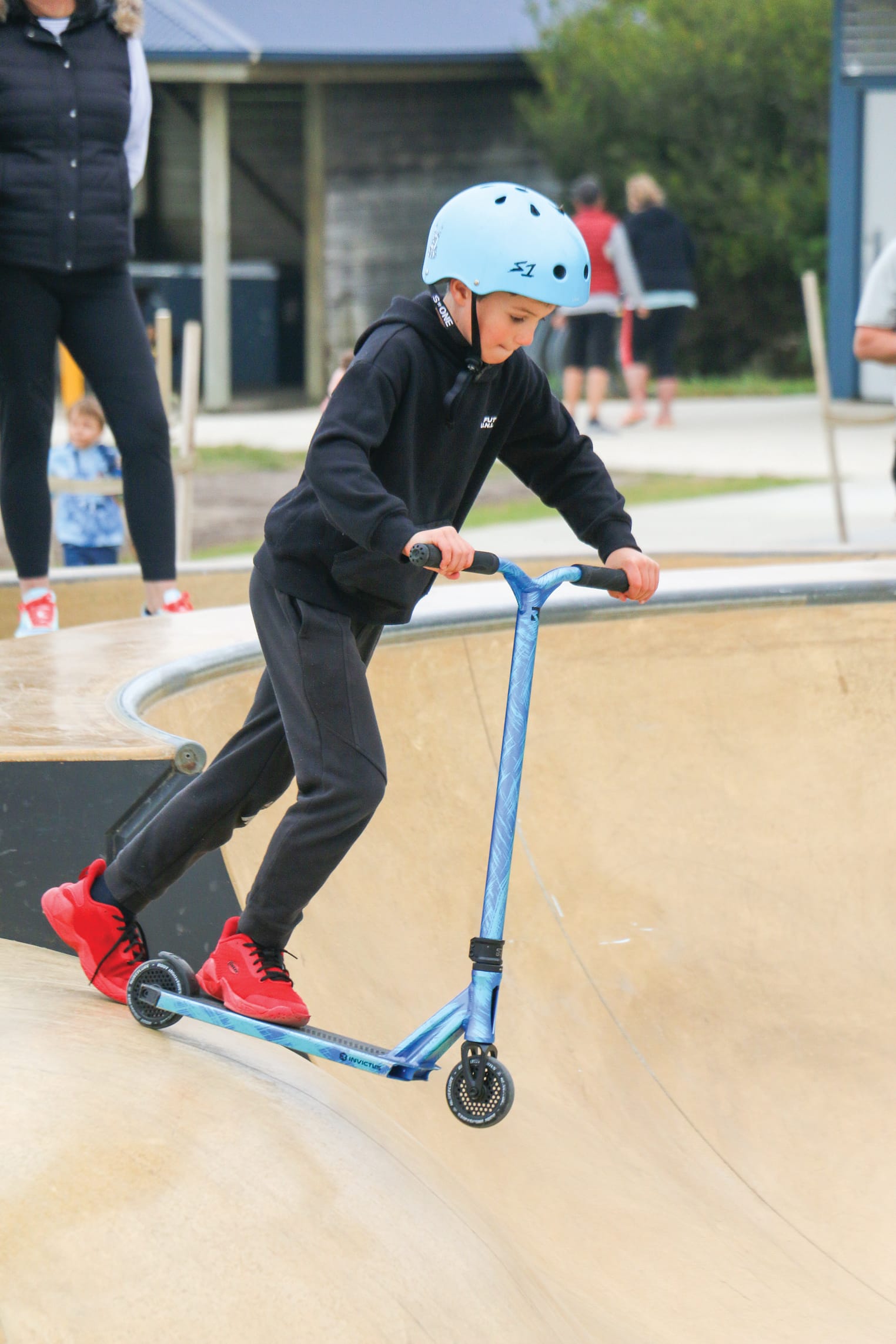 Pioneer Bay’s Dominic Styles enjoyed the Kilcunda skate park on Sunday.