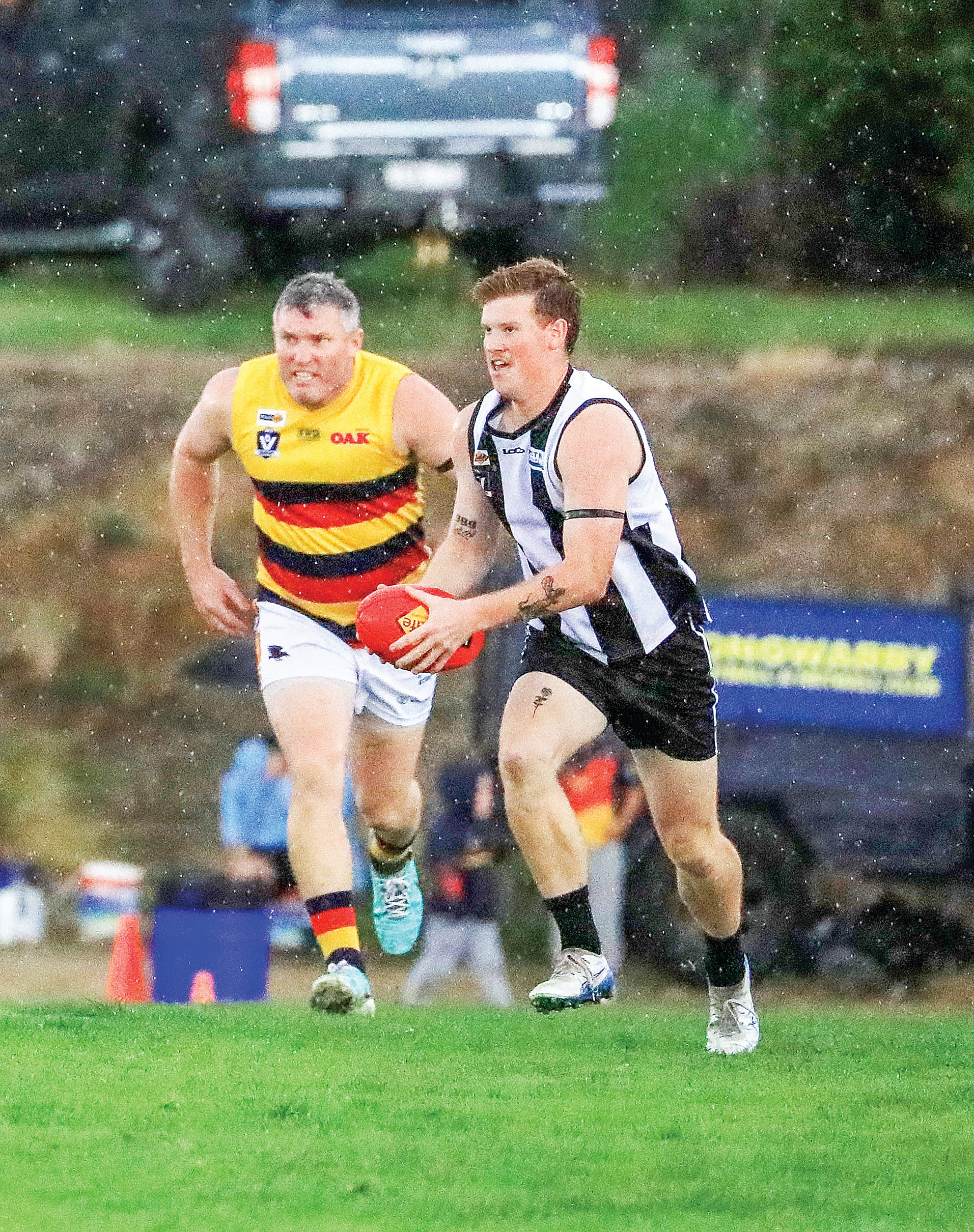 Zac Gray was strong in defence for Poowong.  Photo: Jeff Tull. 