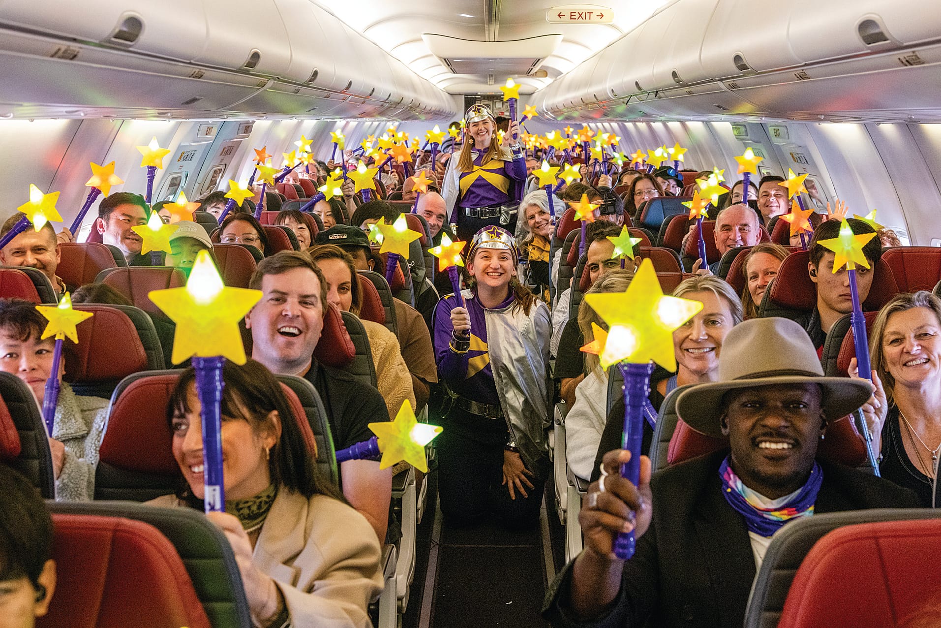 It was a joyous flight that left Brisbane bound for Uluru. 