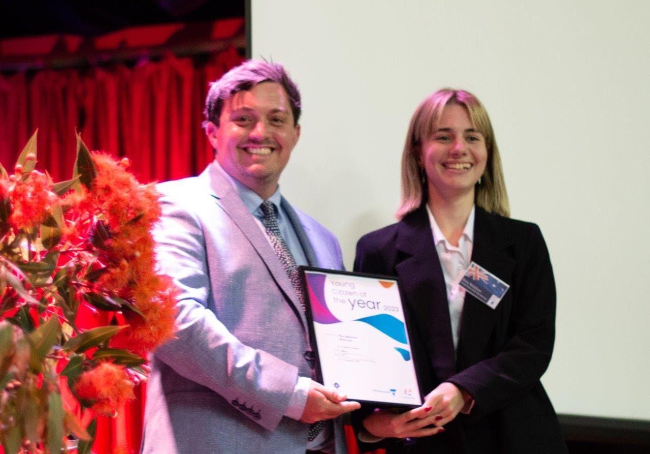 South Gippsland's Young Citizen of the Year is Kira Waldron.