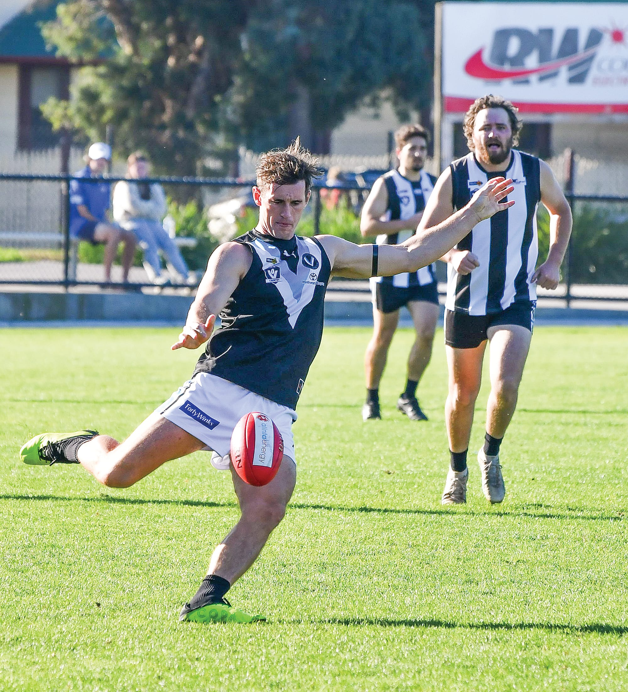 Kaj Patterson was one of the winners around the stoppages for Wonthaggi Power at Sale on Saturday.