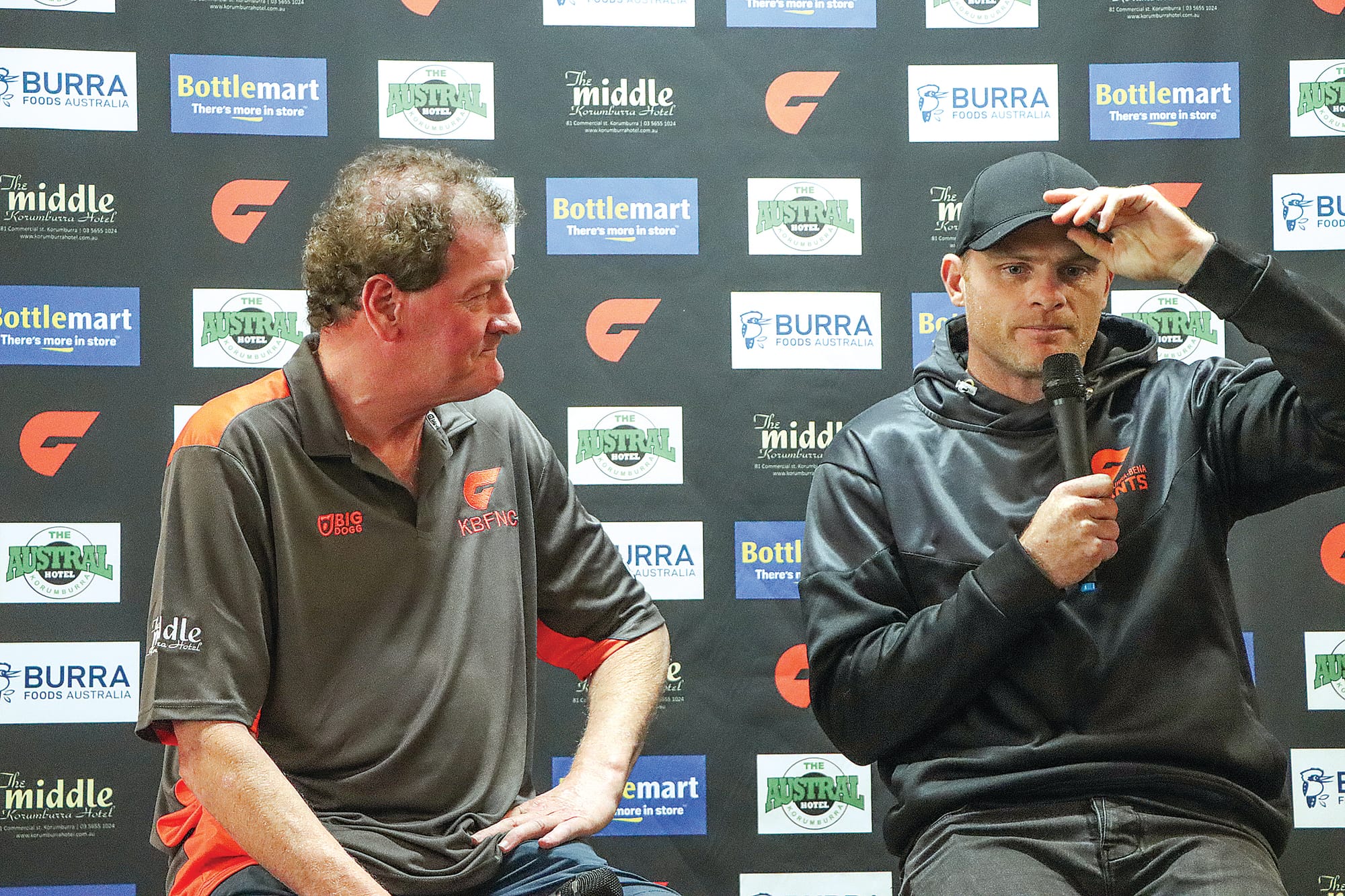 Heath Shaw joins the Giants for the day