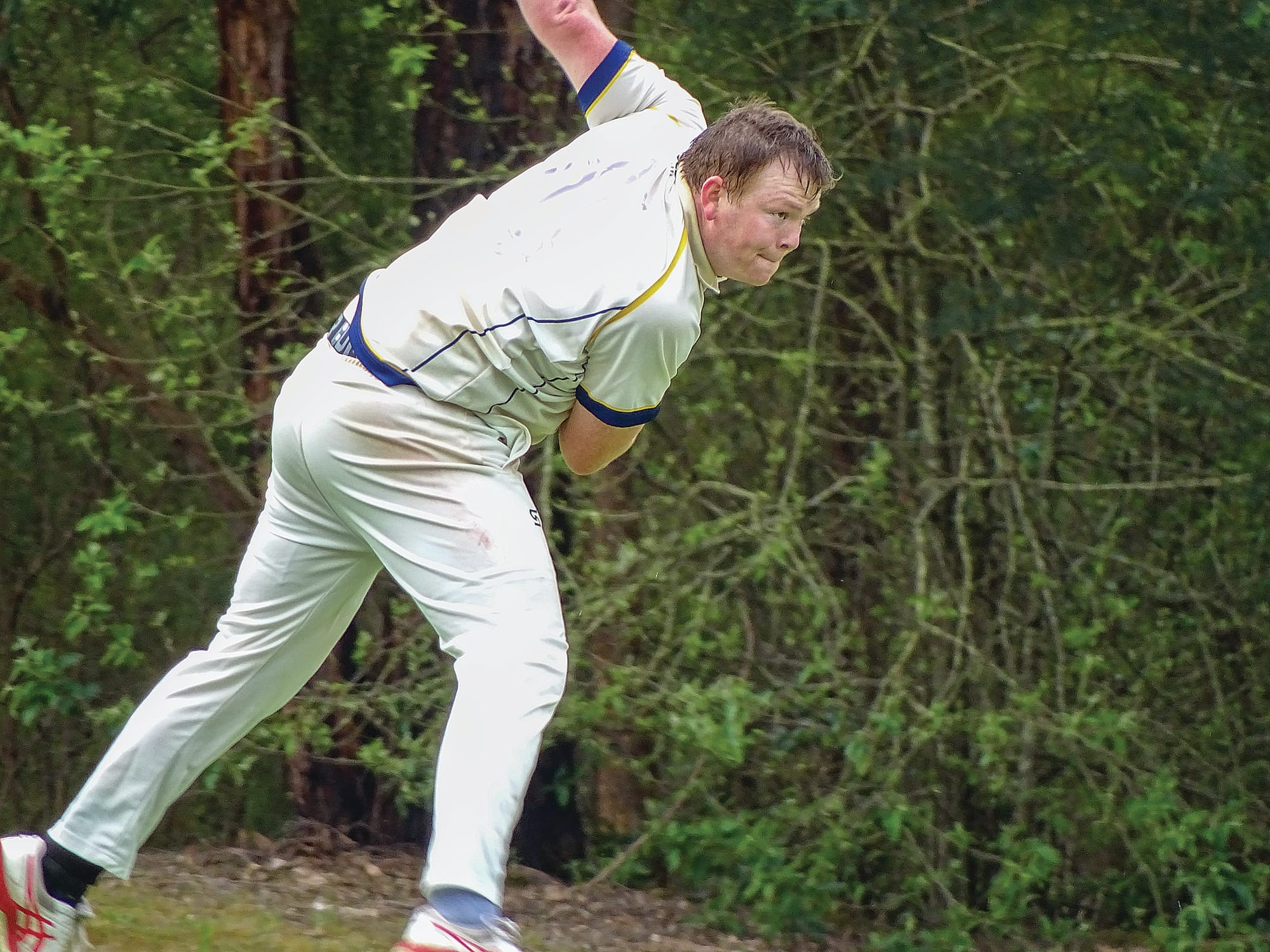 Jason Kennedy lead the charge bowling for Koonwarra L/RSL. Photo: Jodie Arnup. 
