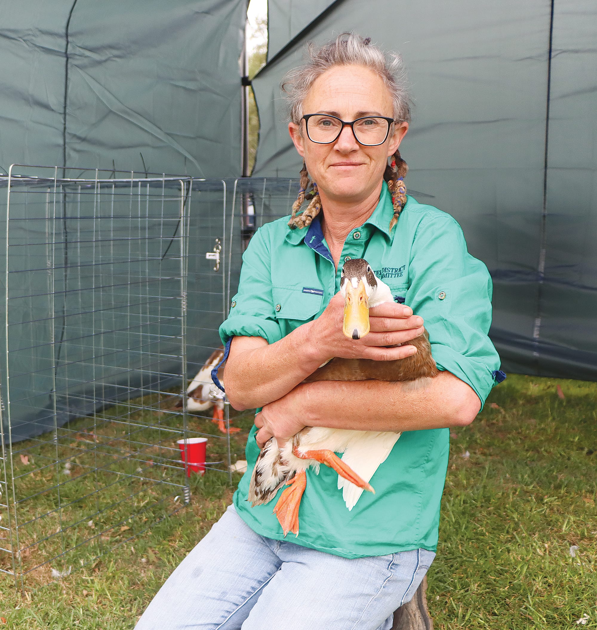 Louisa Vale with Indian Runners. A09_0924