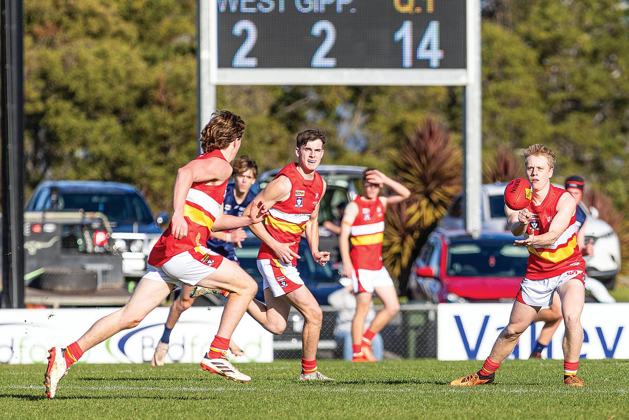 Junior footballers from West Gippsland Football Netball Competition combined well to win the Interleague Carnival Cup. 