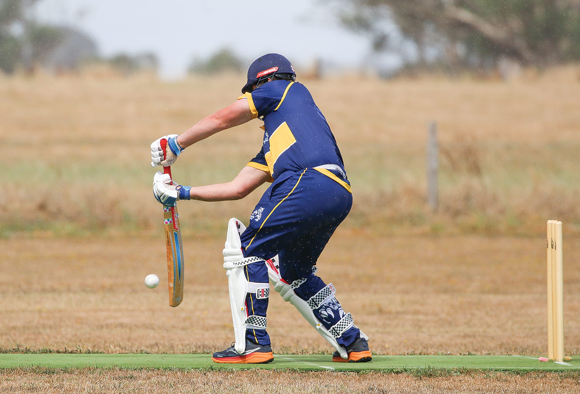 Rhett Collins bats for Koonwarra/LRSL at Digger Park on Saturday.