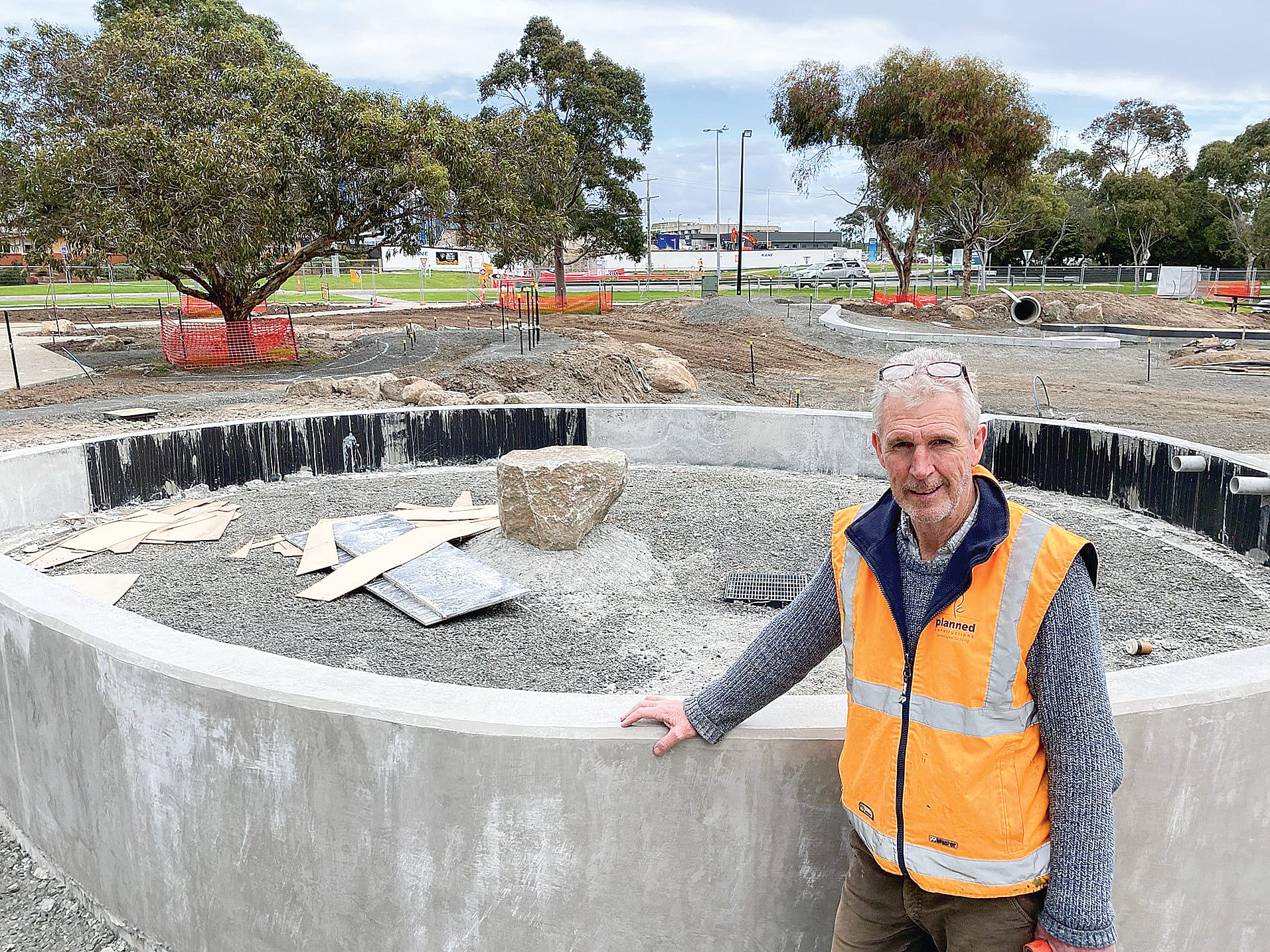 Site foreman at the $1.77 million Wonthaggi Guide Park redevelopment Gavin Bartholomew likes what he sees so far from work on this all abilities, all ages recreation spac