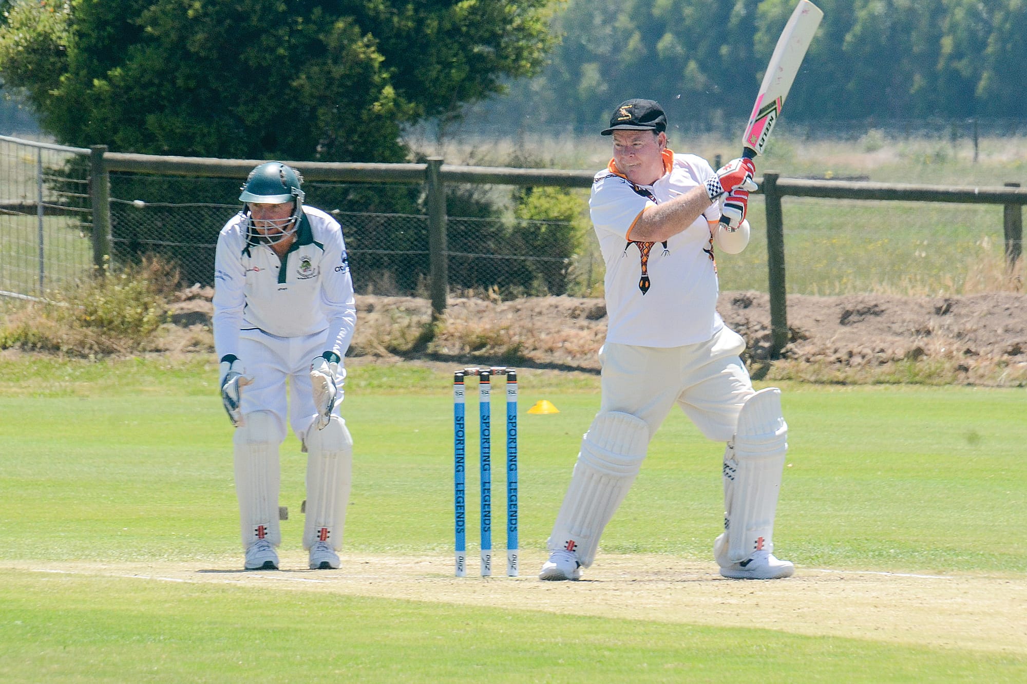 Mark Brown cuts for the Goannas.