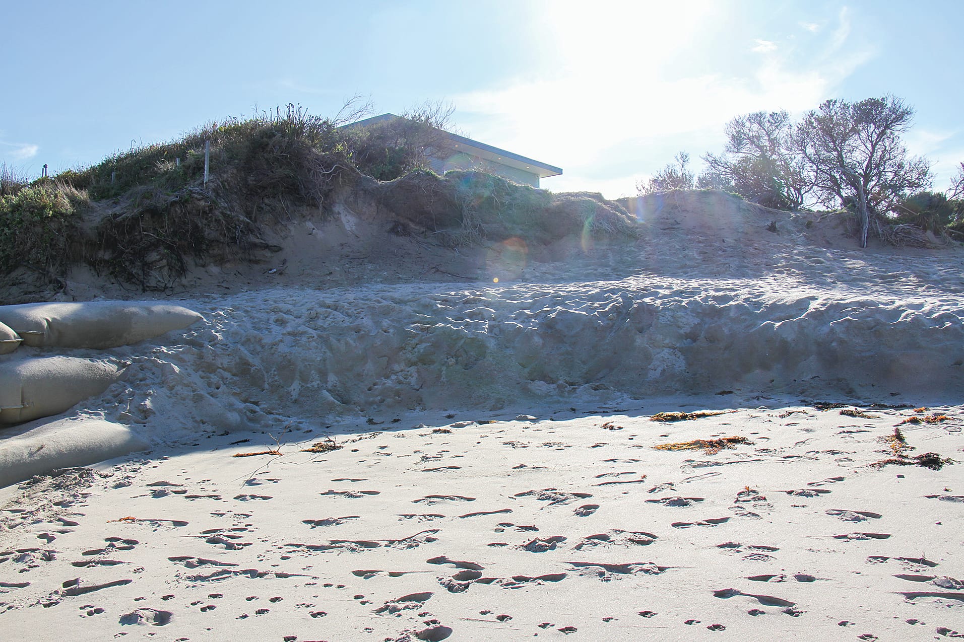 Local residents are increasingly alarmed at the escalating erosion crisis on the Inverloch surf beach as the weather bureau predicts high tides and possible storm surges. B56_2125