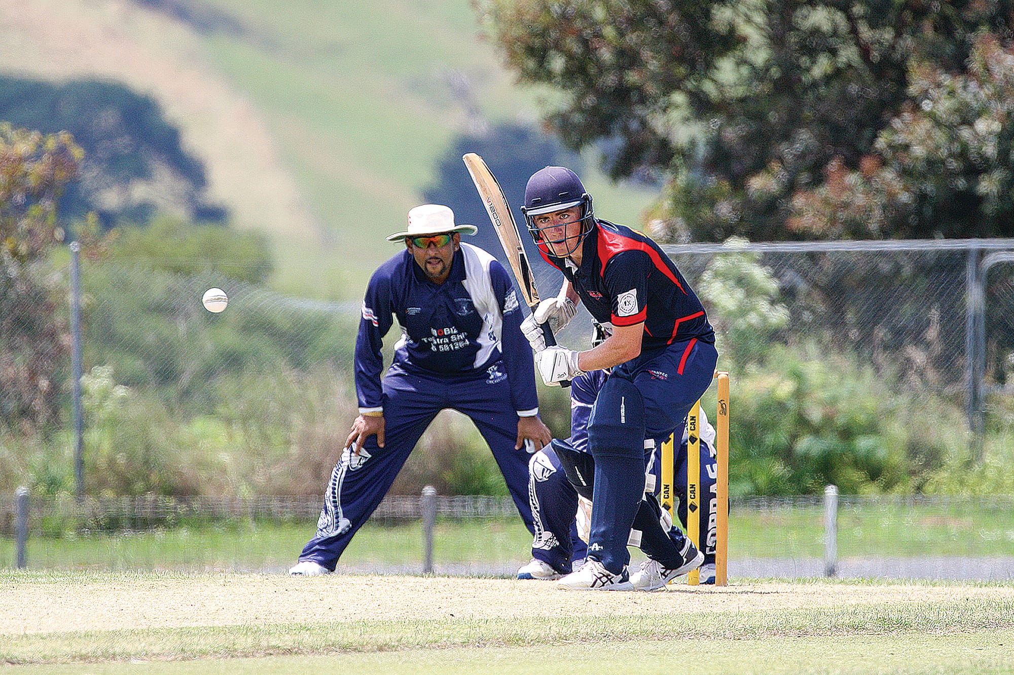 Inverloch’s Jacob Strickland keeps his eyes on the ball.