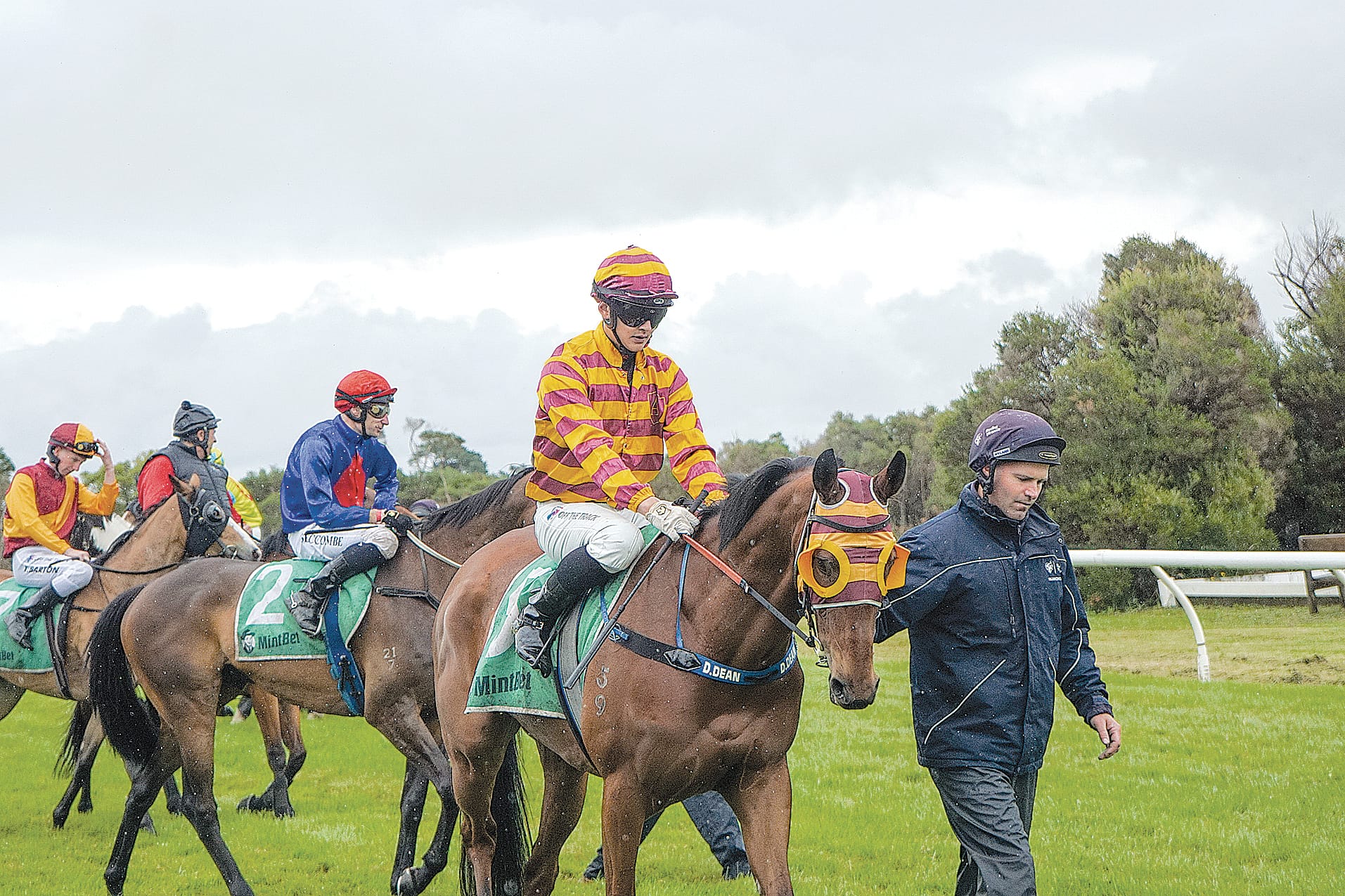 Dylan Dean rode Galleria to victory in the Jim’s Mowing Maiden Plate. Ns25_4923